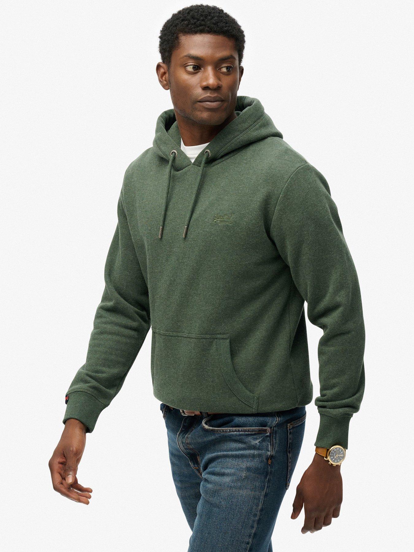  image of superdry-essential-logo-hoodie-green