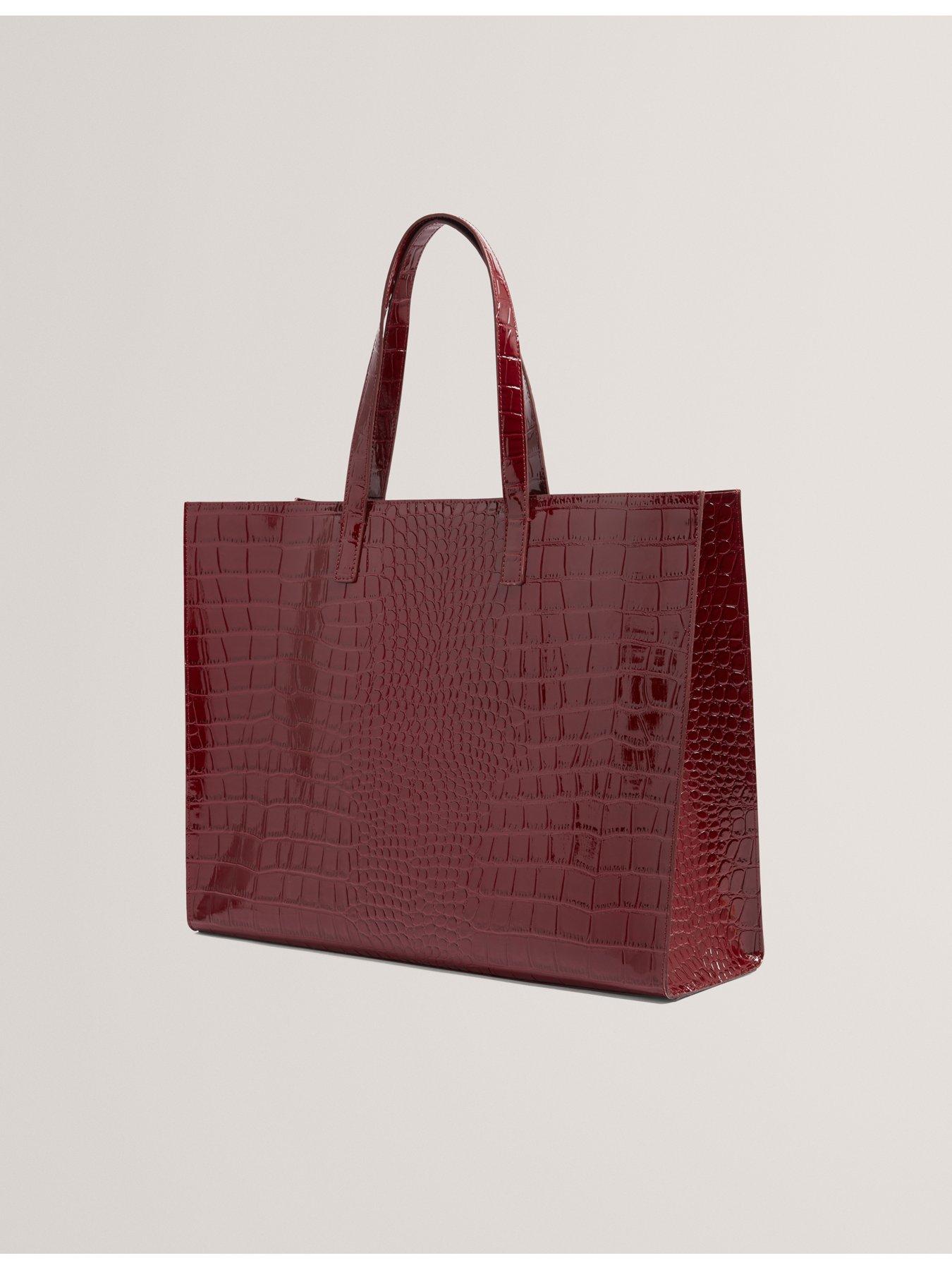 Ted Baker Croc Effect Extra Large Icon Bag Red Littlewoods