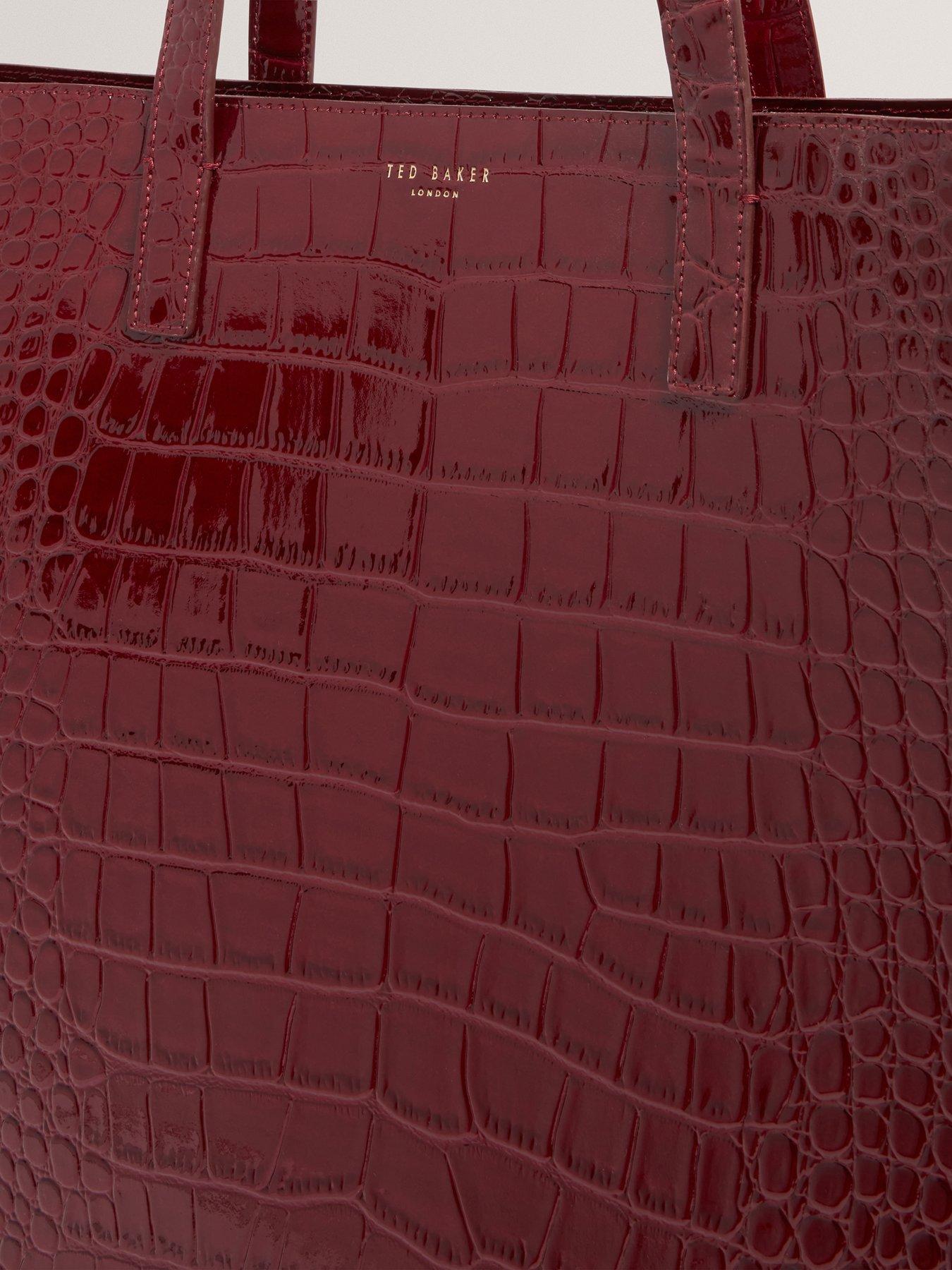 Ted Baker Croc Effect Extra Large Icon Bag Red Littlewoods