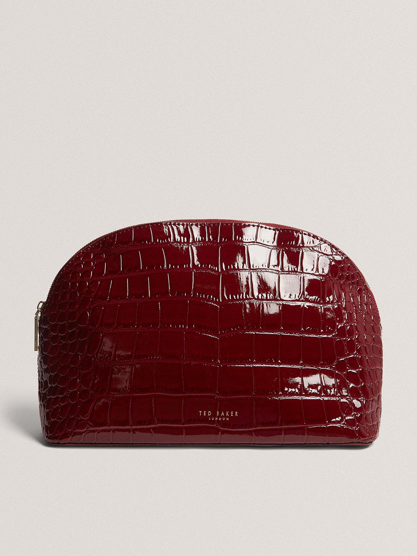 Ted Baker Croc Effect Large Washbag - Red