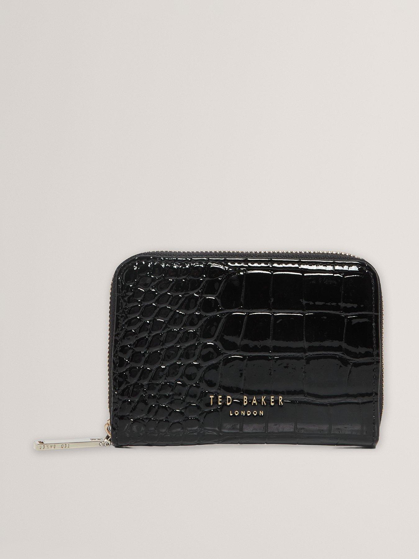 Ted Baker Croc Effect Small Zip Around Wallet
