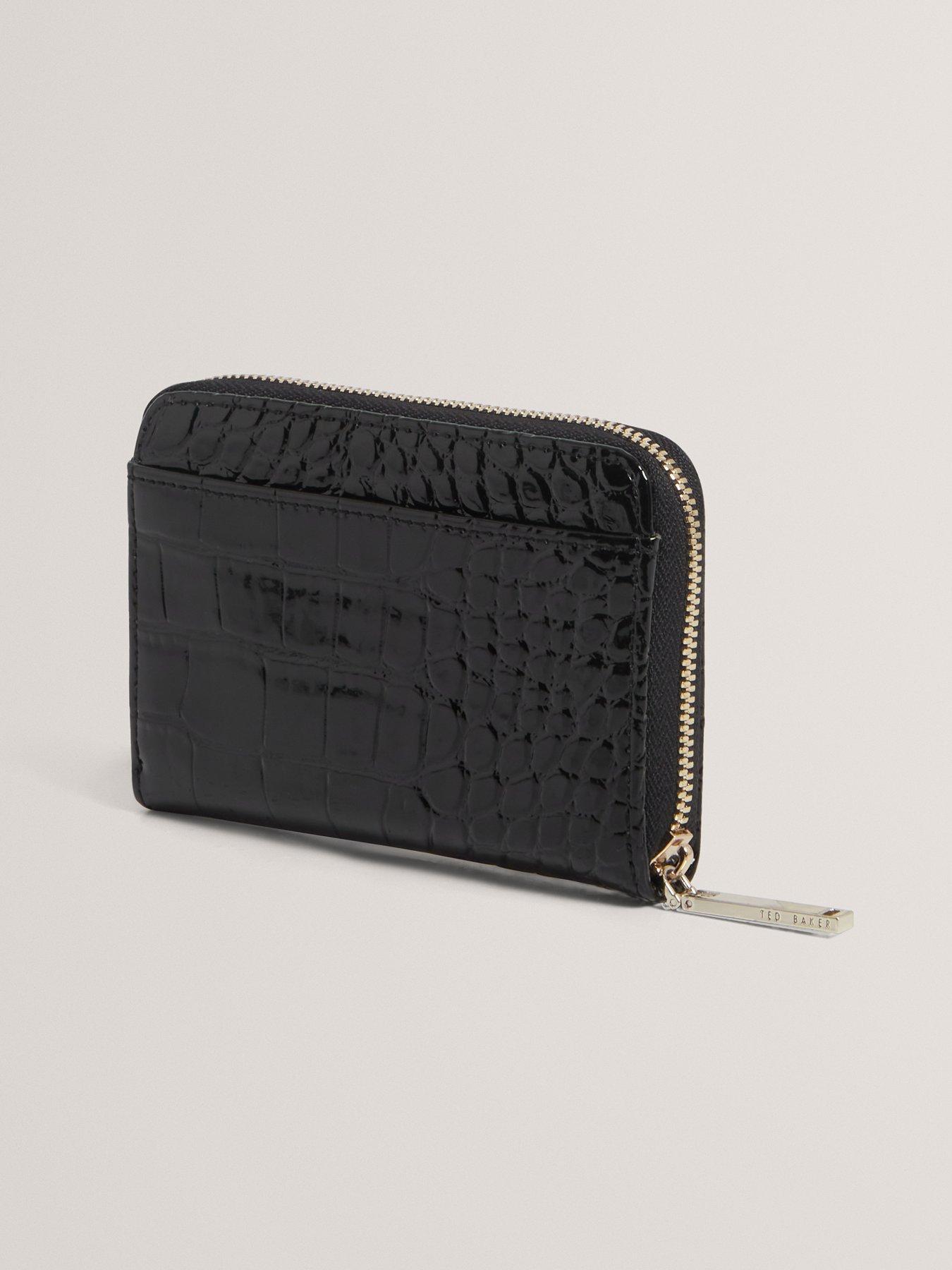 Image 2 of 4 of Ted Baker Croc Effect Small Zip Around Wallet