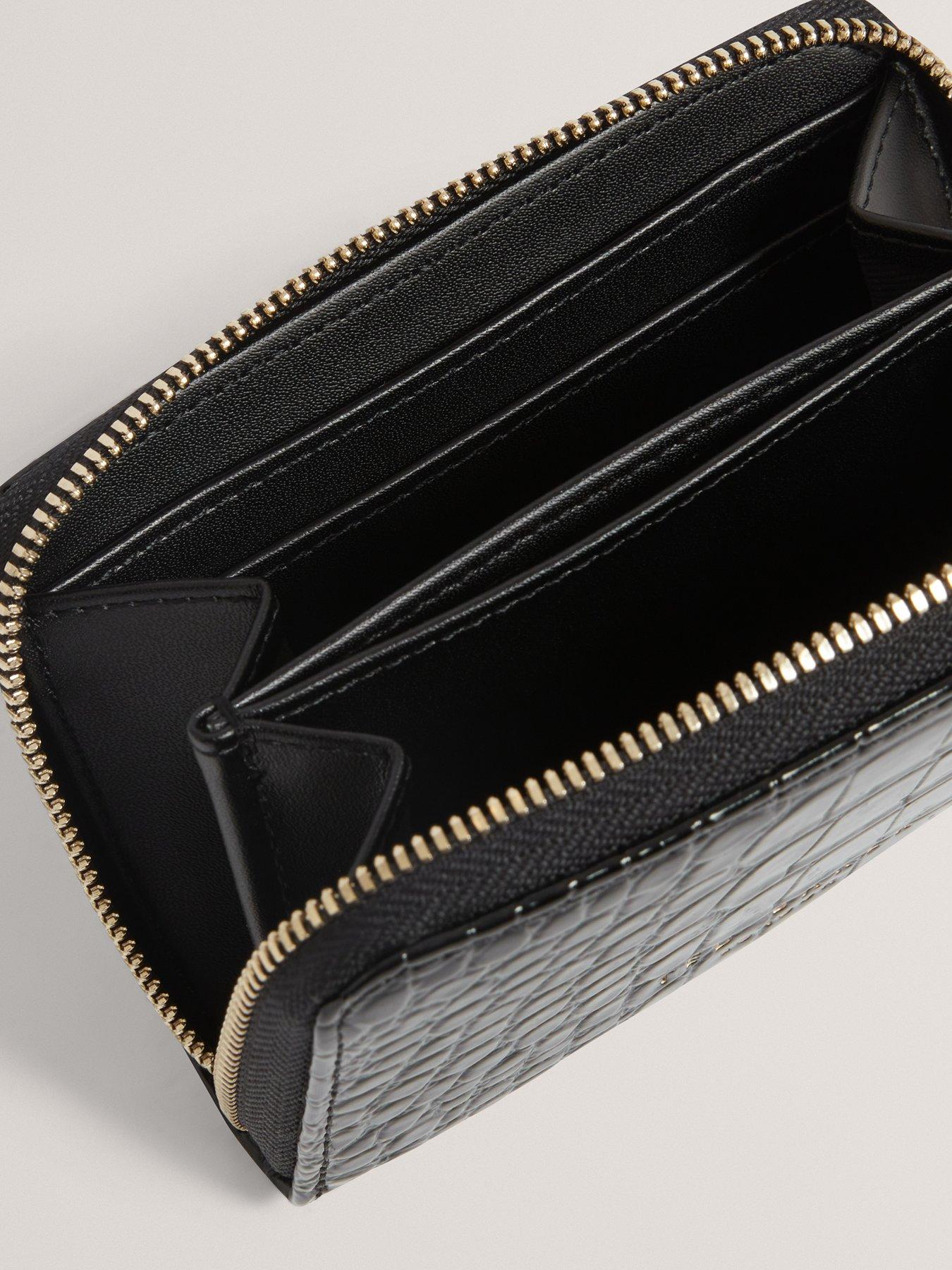 Image 4 of 4 of Ted Baker Croc Effect Small Zip Around Wallet