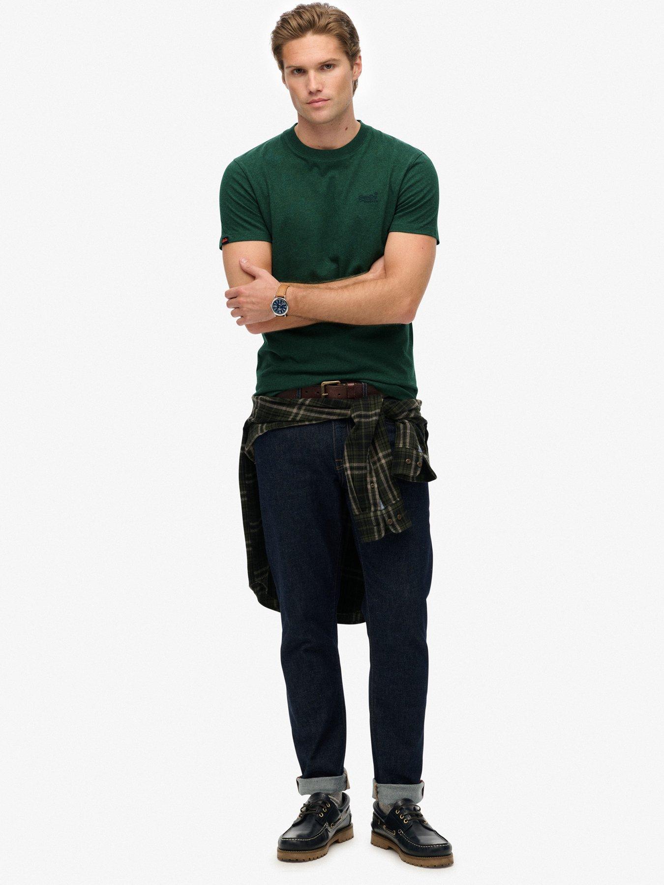 Image 2 of 5 of Superdry Essential Logo Embroidered T-shirt - Green