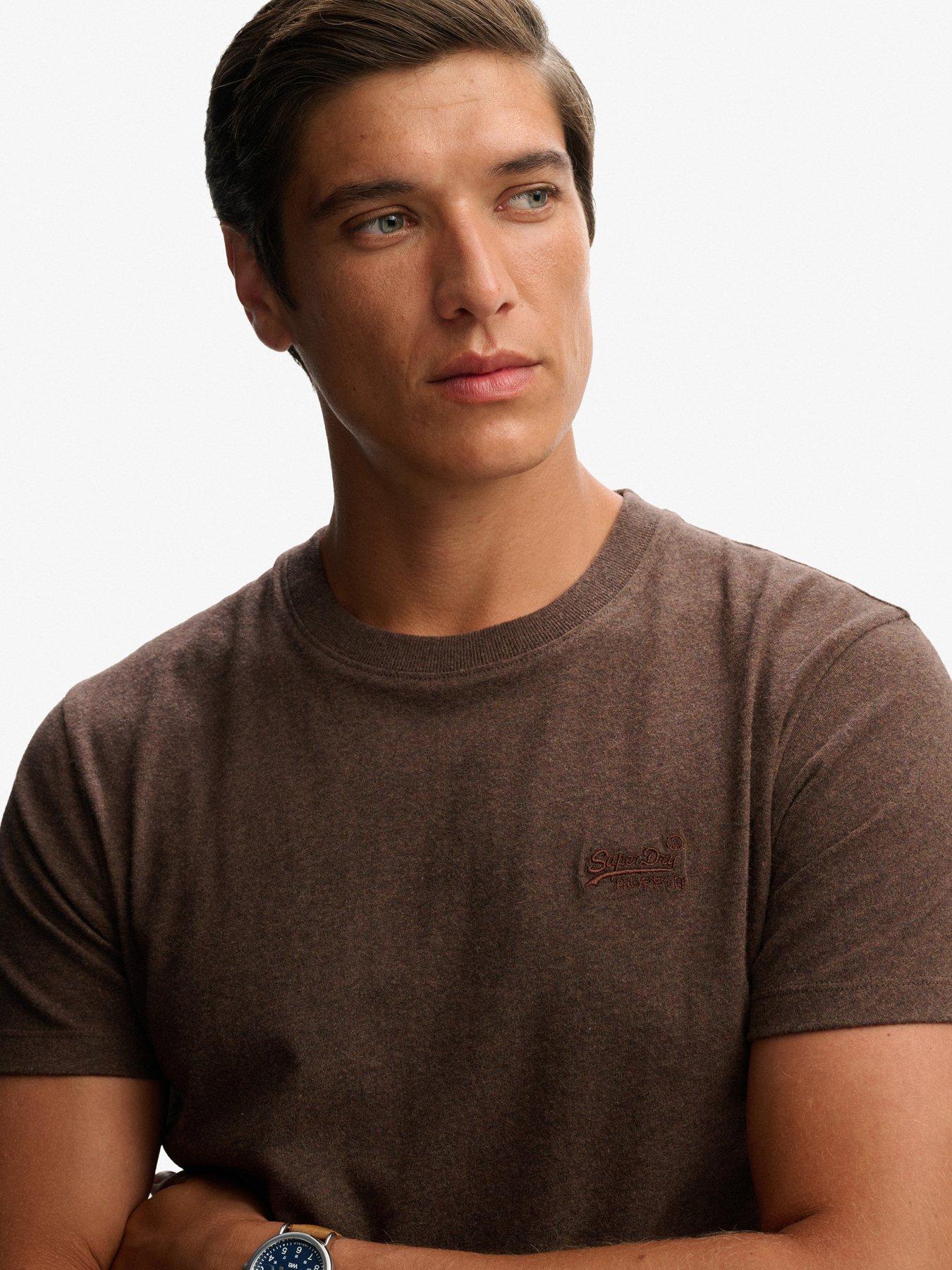 Image 2 of 6 of Superdry Essential Logo Embroidered T-shirt - Brown