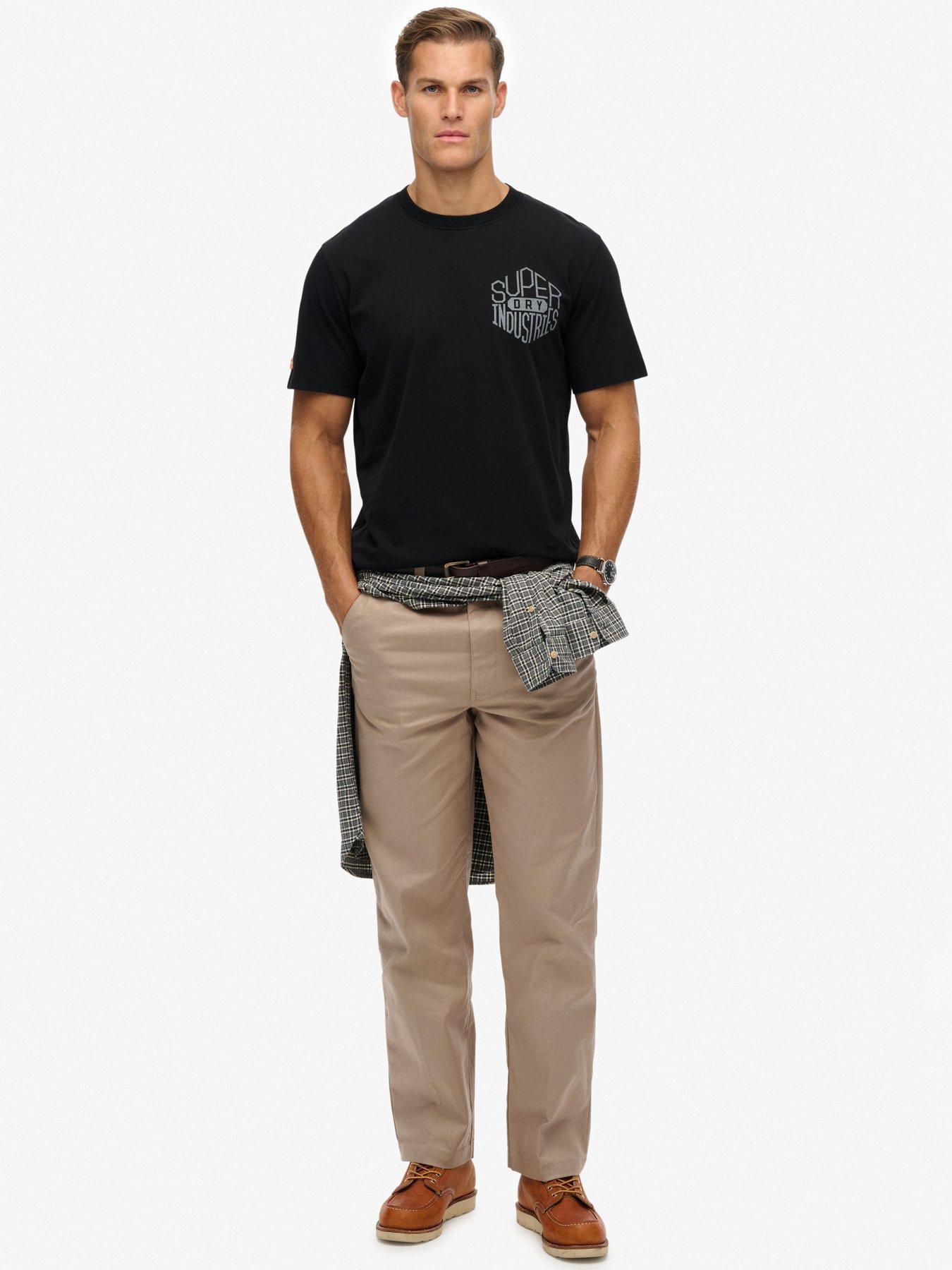 Image 3 of 5 of Superdry Work Logo Loose T-shirt - Black