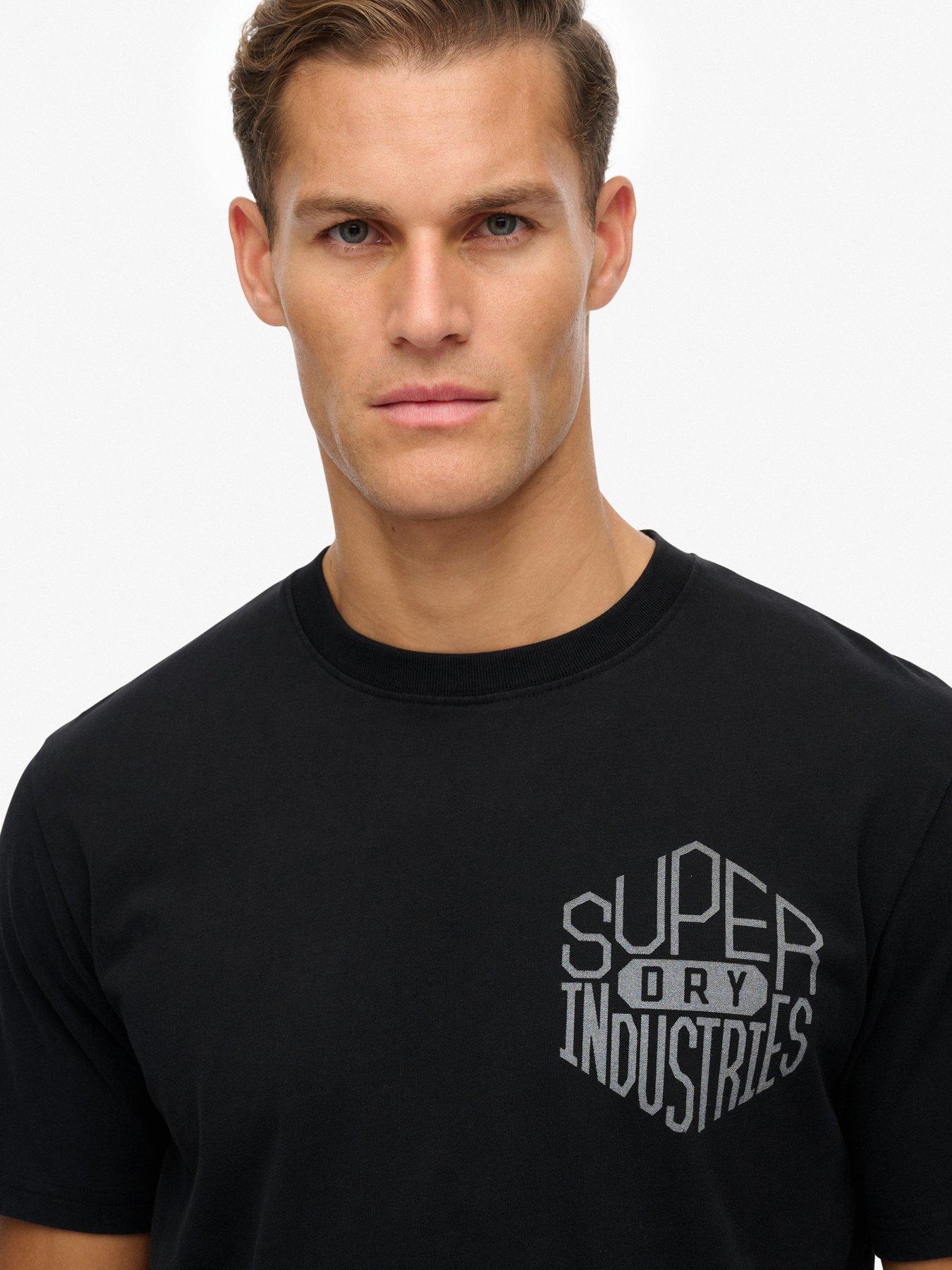 Image 4 of 5 of Superdry Work Logo Loose T-shirt - Black
