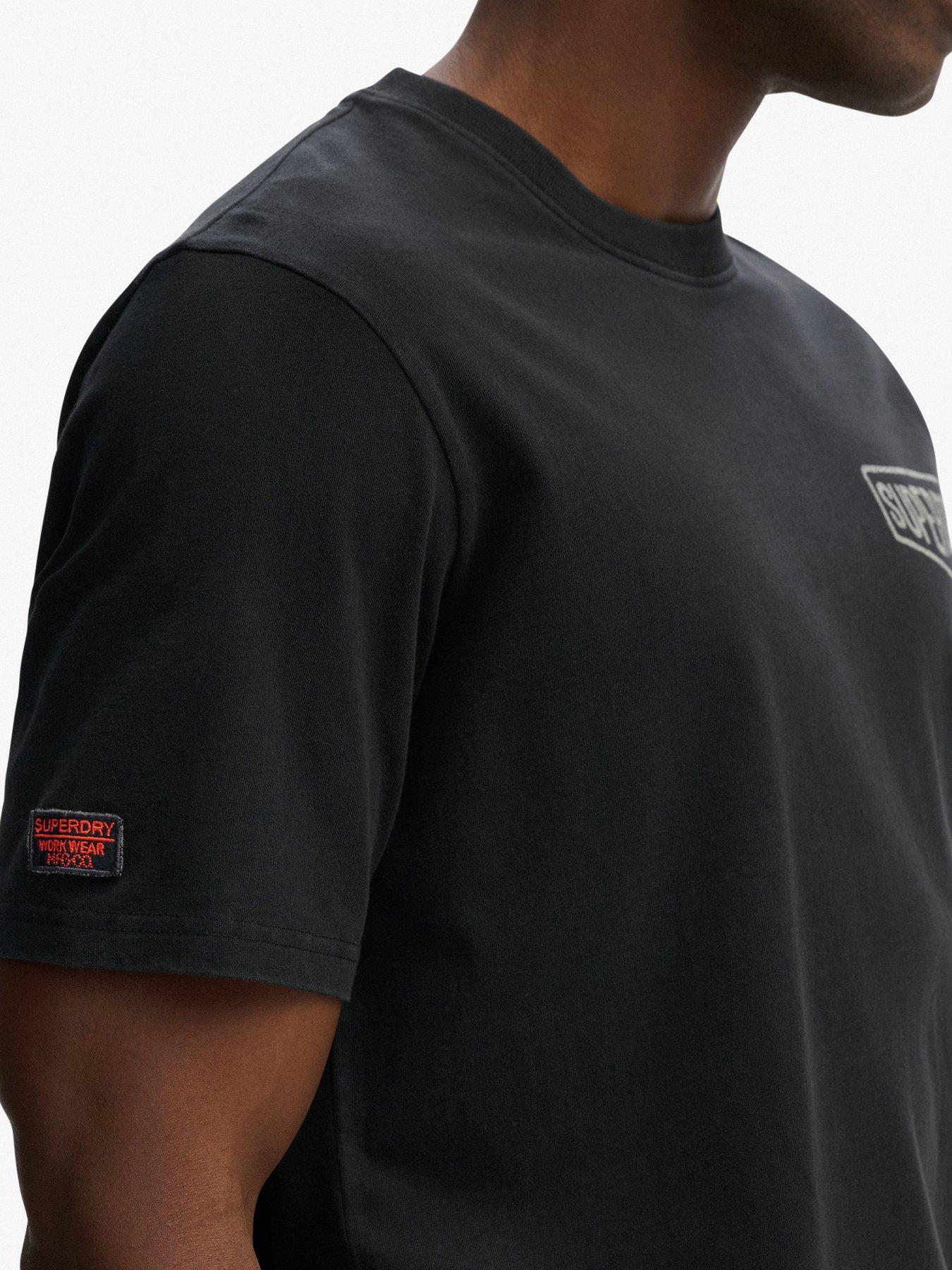Image 2 of 6 of Superdry Heritage Tab Loose T-shirt - Black