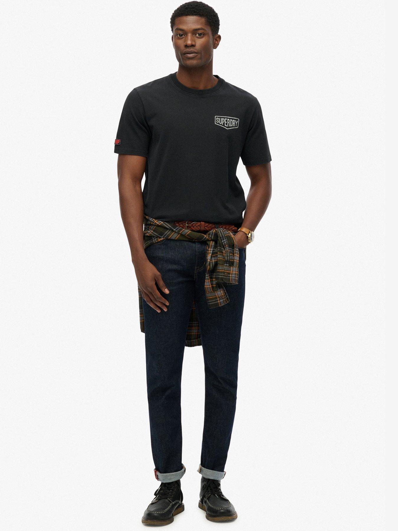 Image 3 of 6 of Superdry Heritage Tab Loose T-shirt - Black