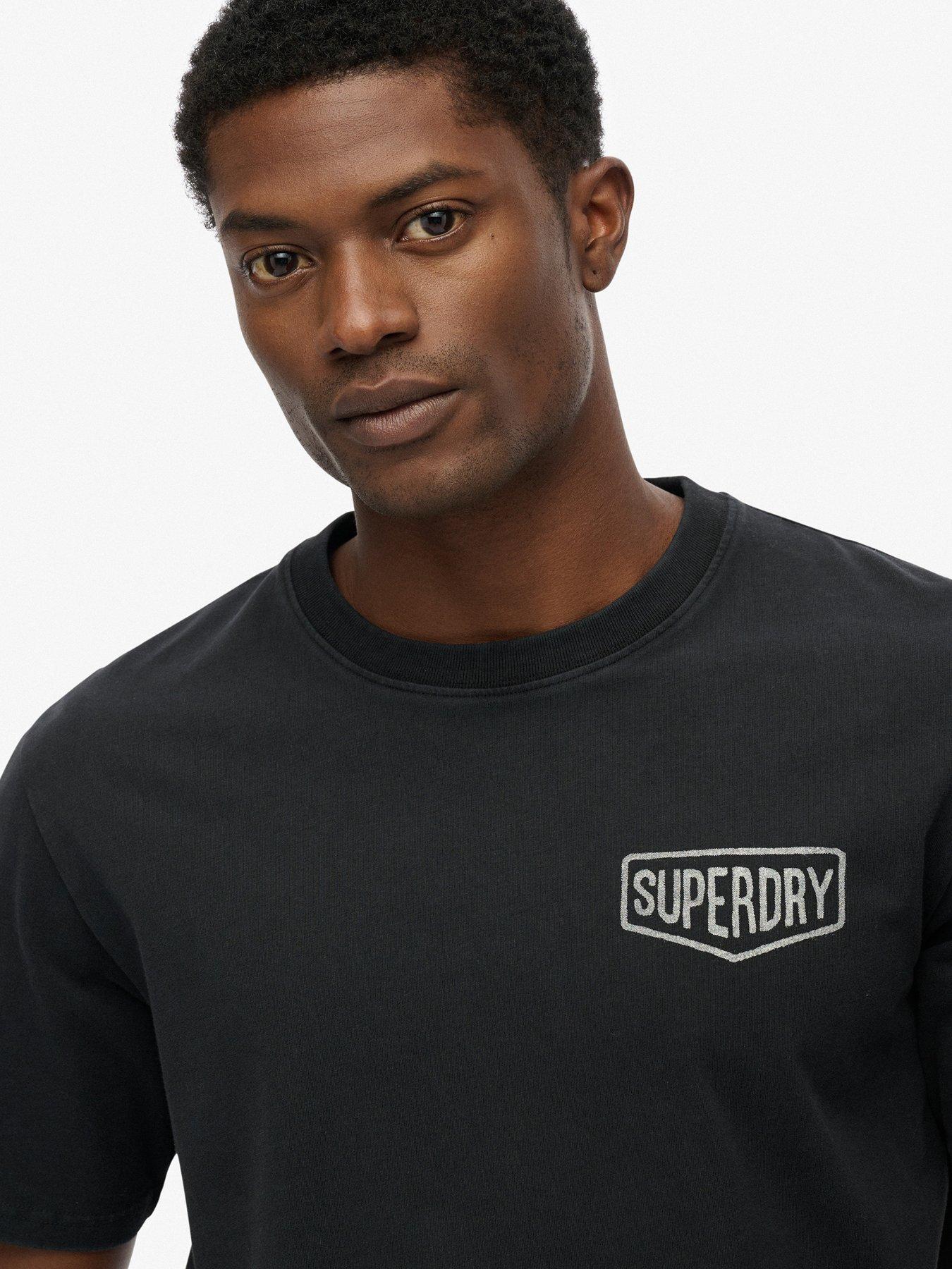 Image 4 of 6 of Superdry Heritage Tab Loose T-shirt - Black