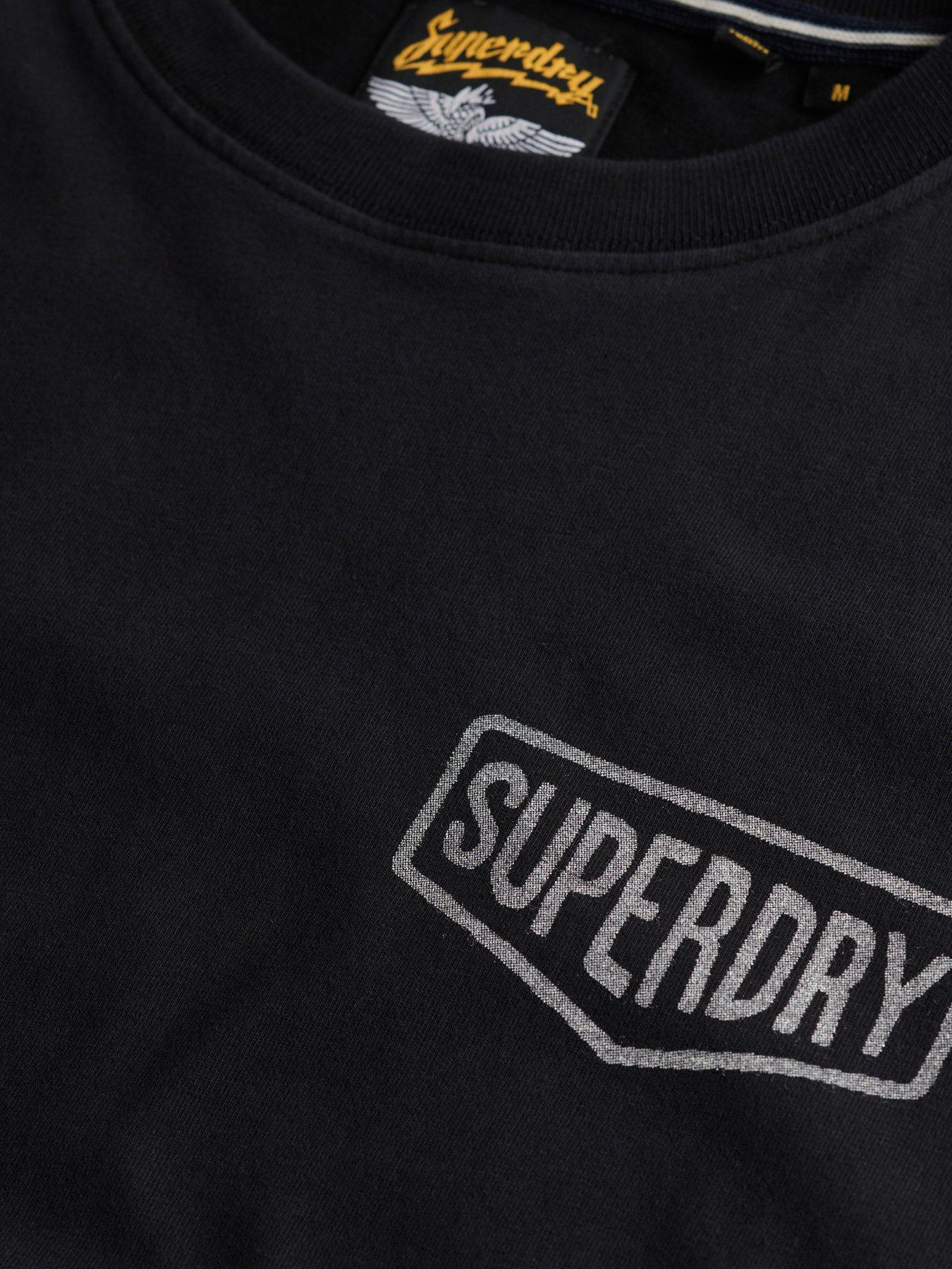 Image 5 of 6 of Superdry Heritage Tab Loose T-shirt - Black
