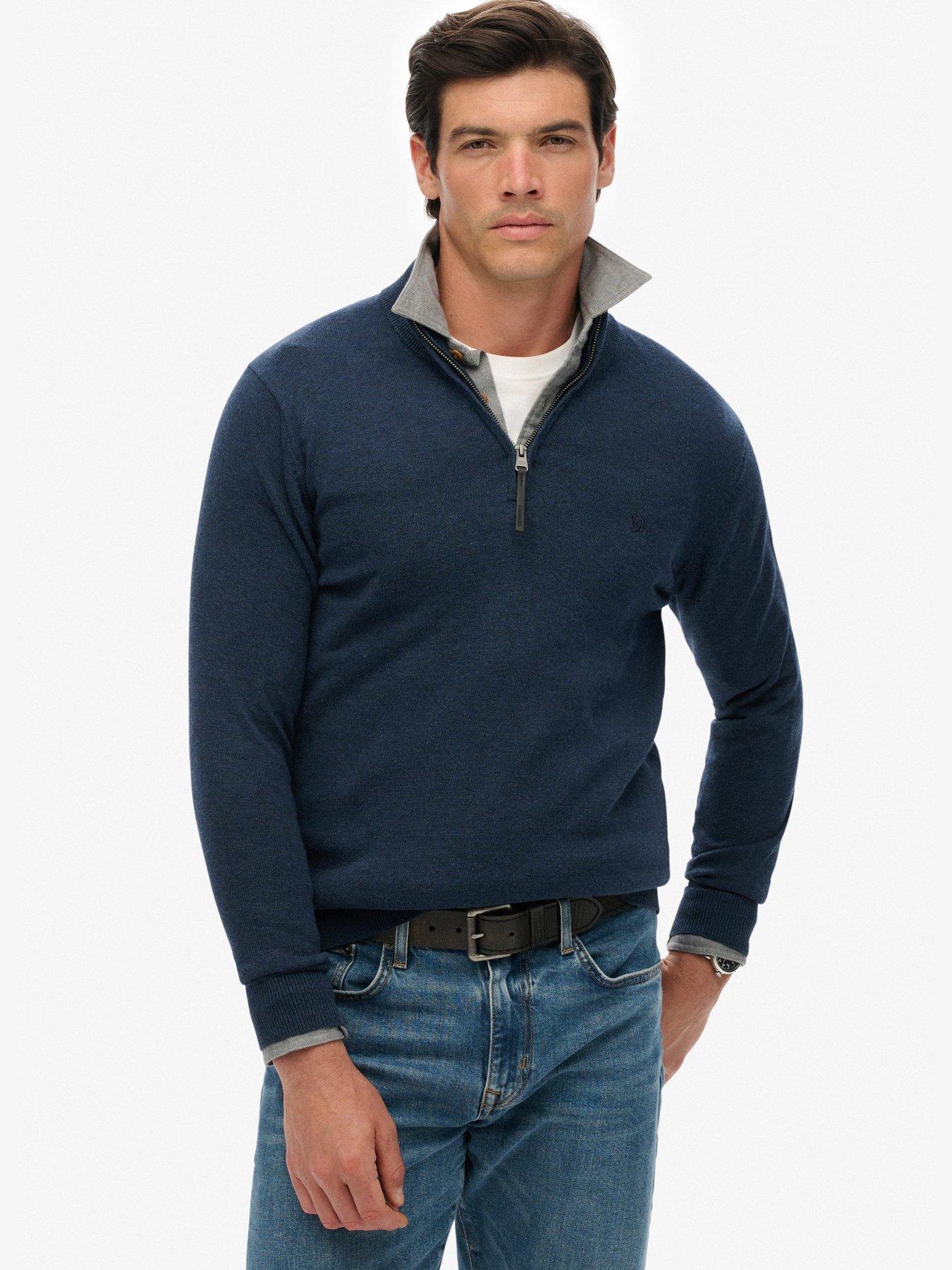Superdry Essentials Cotton Half Zip Knitted Jumper