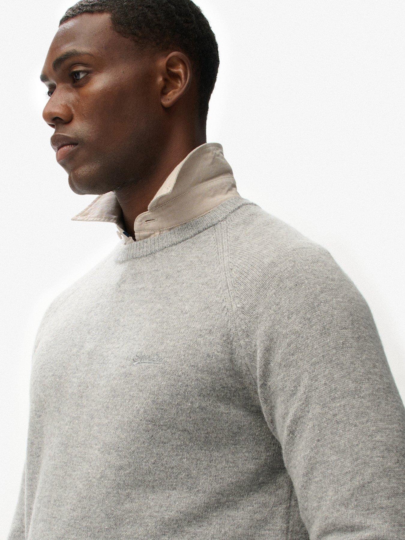 Image 2 of 5 of Superdry Wool Blend Knitted Jumper - Grey
