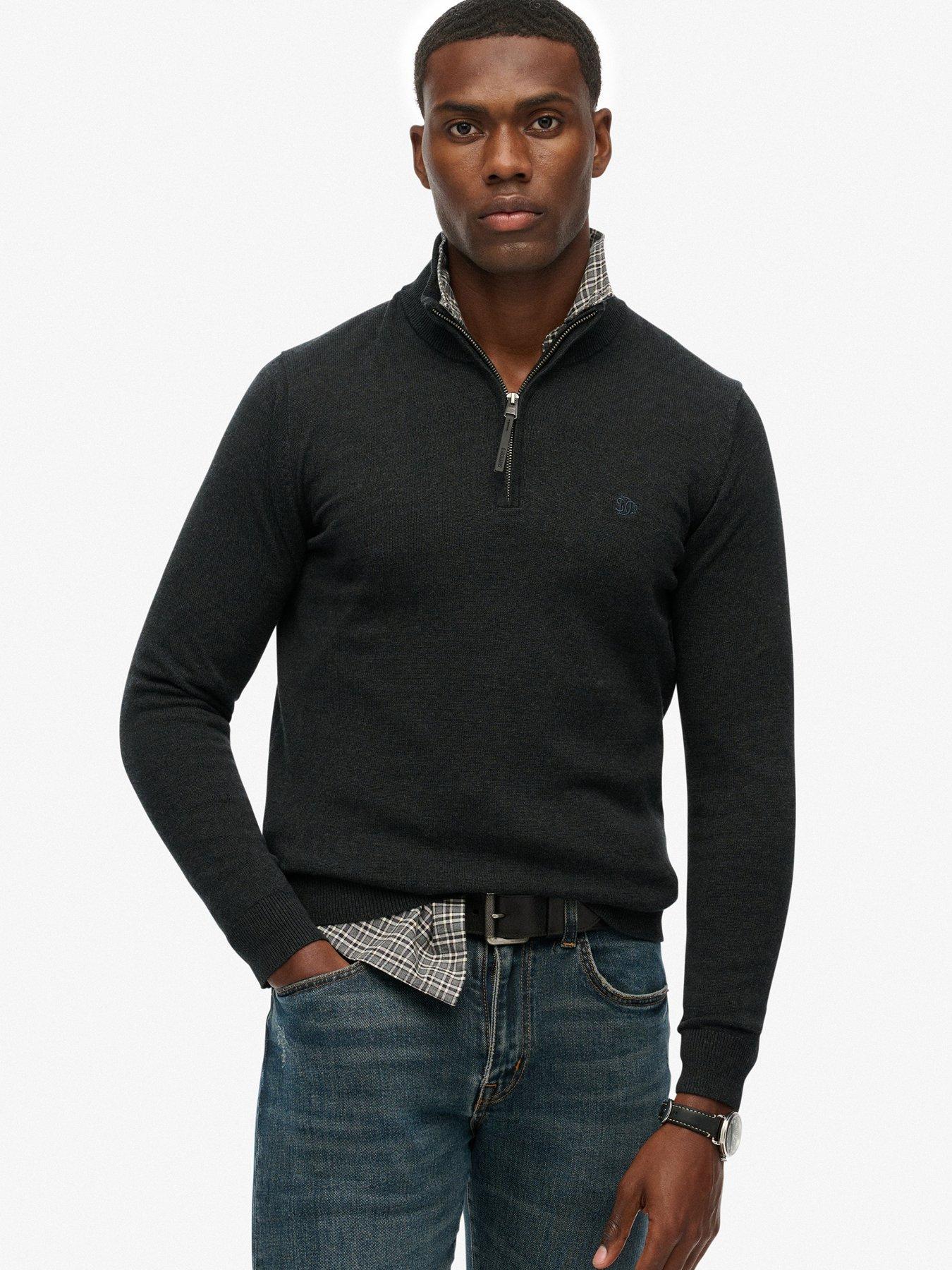 Image 1 of 5 of Superdry Essentials Cotton Half Zip Knitted Jumper