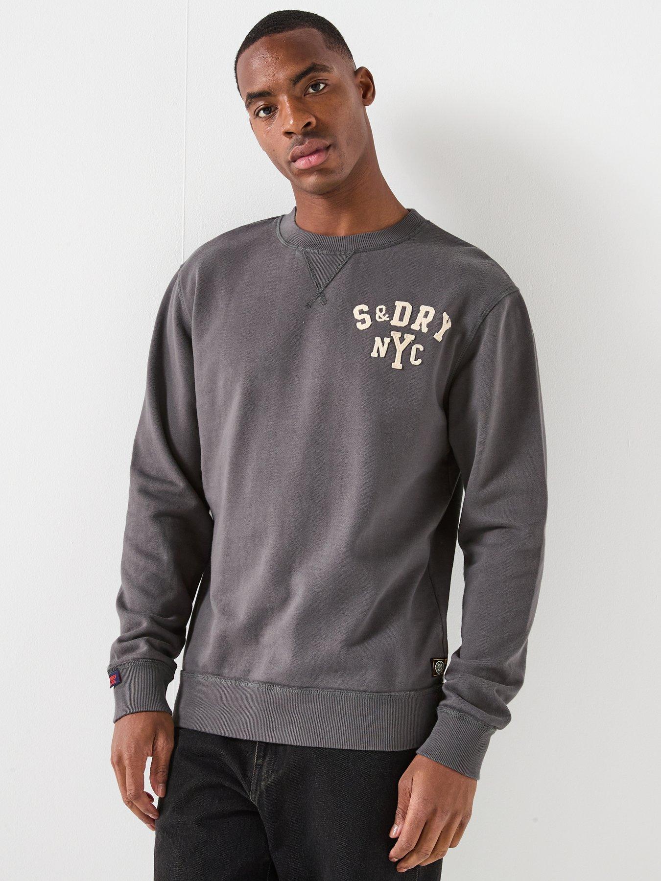  image of superdry-vintage-athletic-crew-sweat-grey