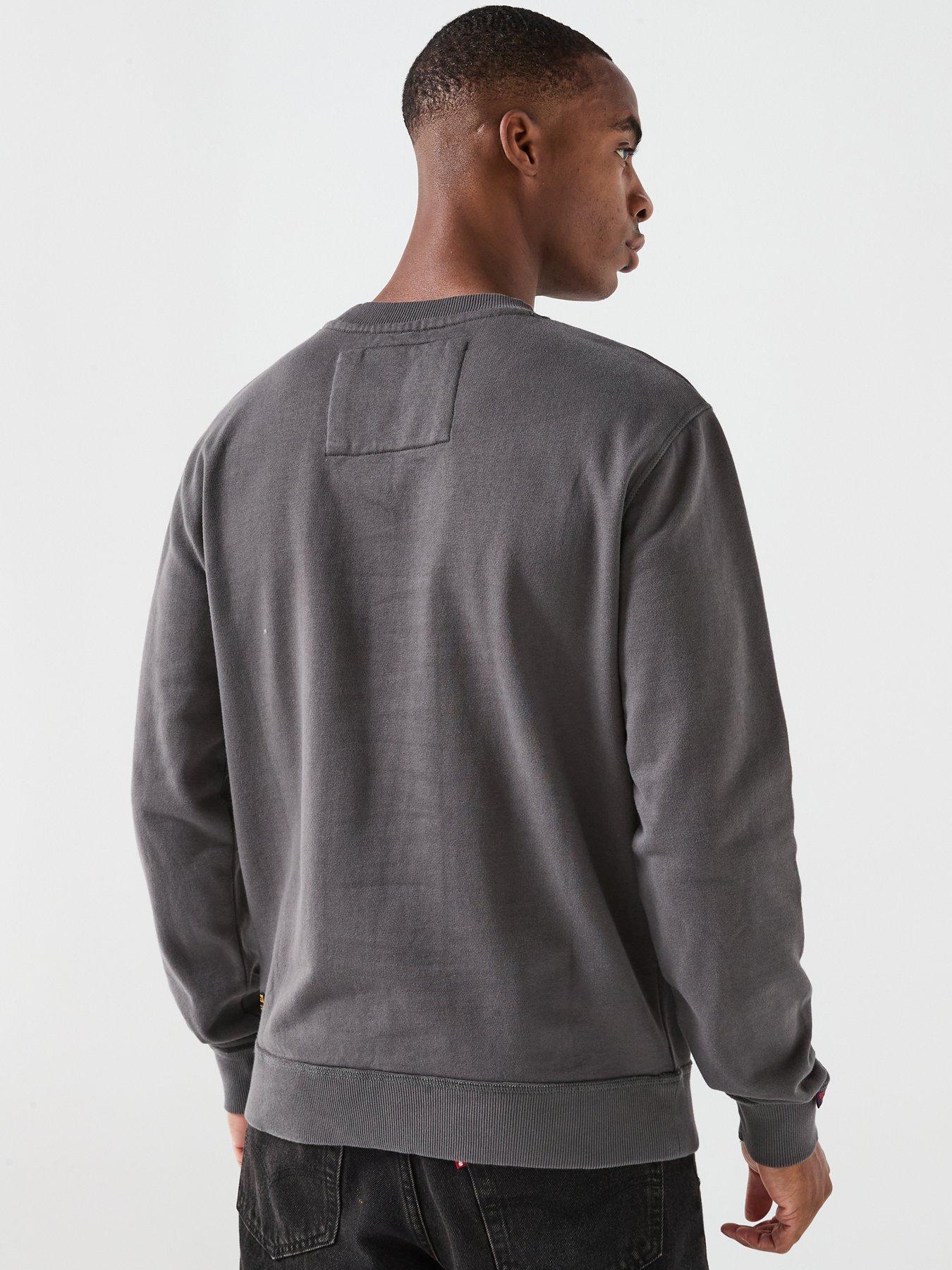  image of superdry-vintage-athletic-crew-sweat-grey