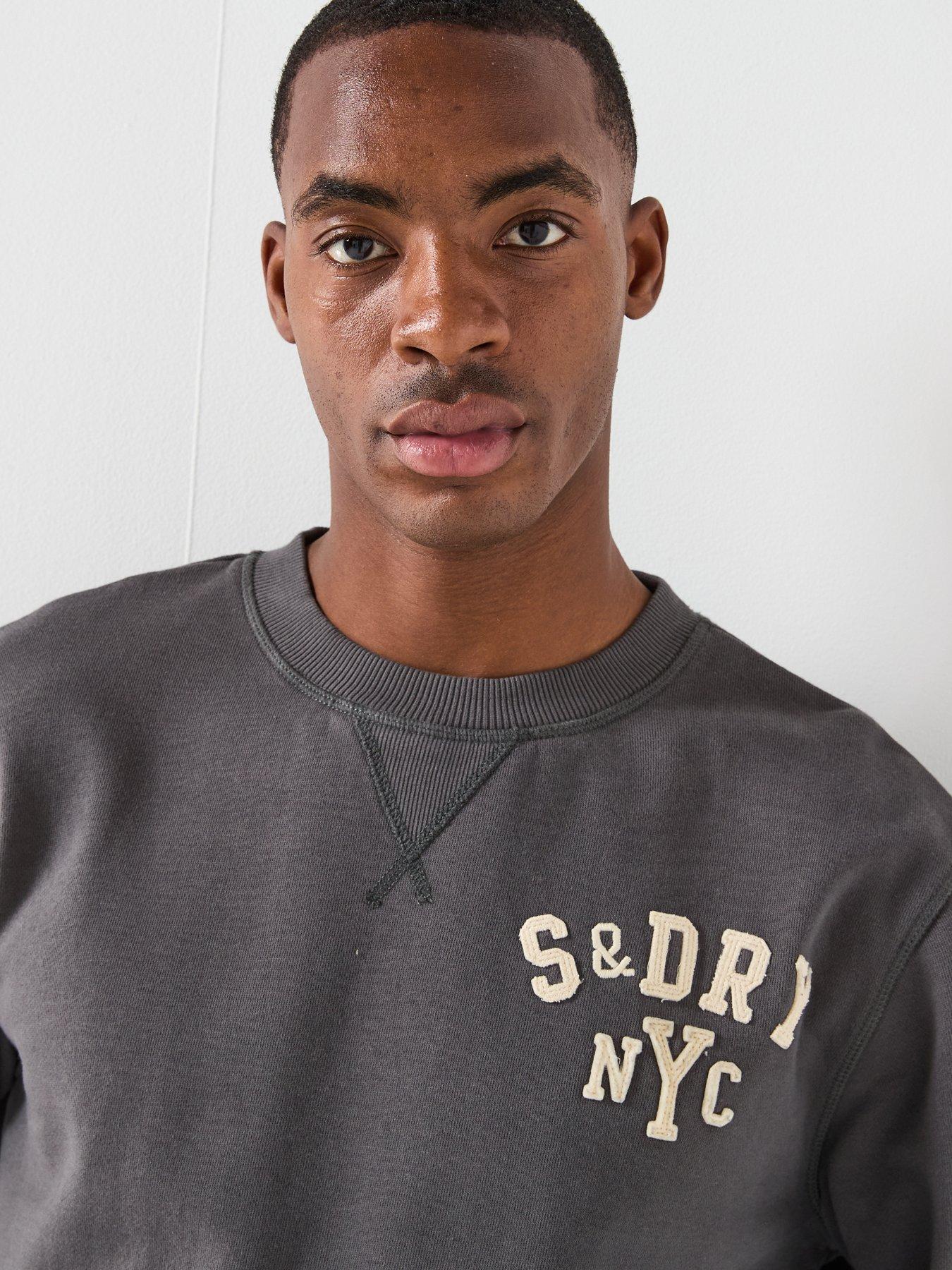  image of superdry-vintage-athletic-crew-sweat-grey