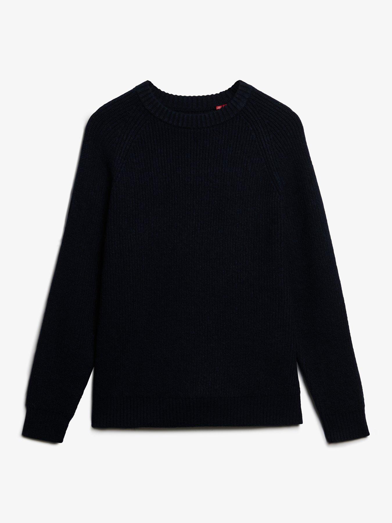 Image 5 of 5 of Superdry Chunky Raglan Knitted Jumper - Navy