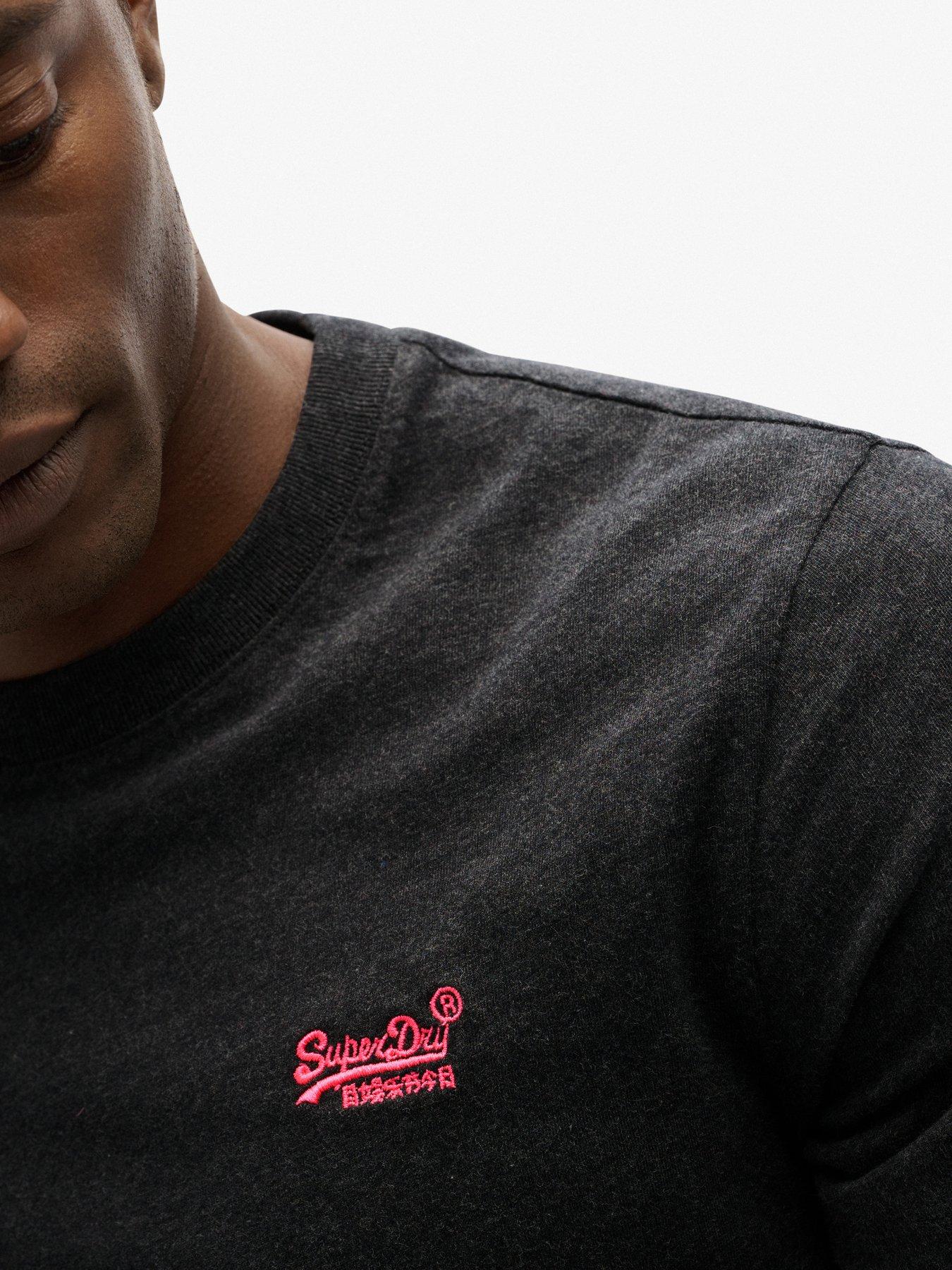 Image 3 of 5 of Superdry Essential Logo Embroidered T-shirt - Black