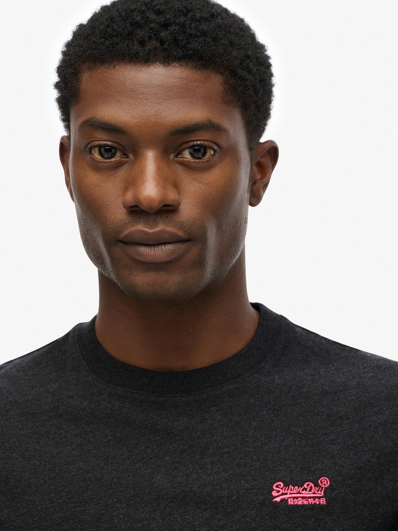 Image 4 of 5 of Superdry Essential Logo Embroidered T-shirt - Black