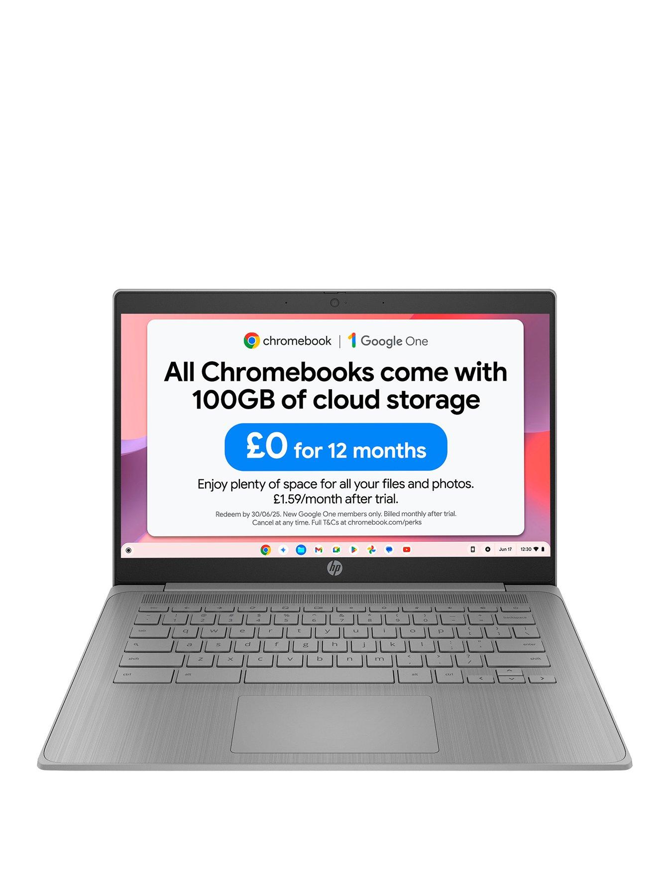 HP Chromebook 14a-ne1000na - 14in HD, Intel® Celeron N4500, 4GB RAM, 64GB Storage - Grey