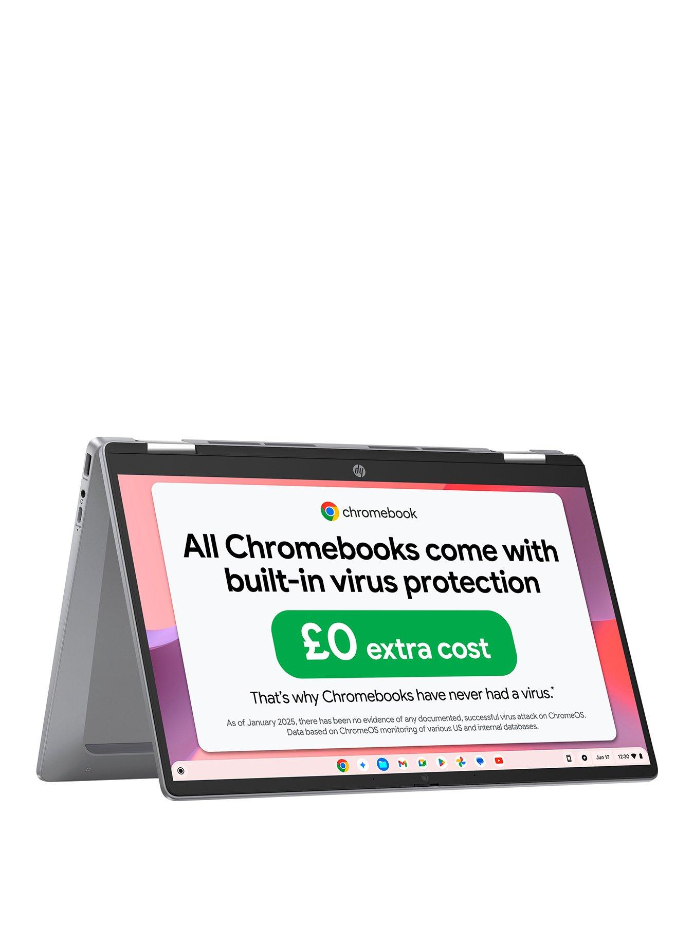 HP Chromebook x360 14b-cd0001na - 14 in - Intel® N200 - 8GB RAM - 128GB - Silver