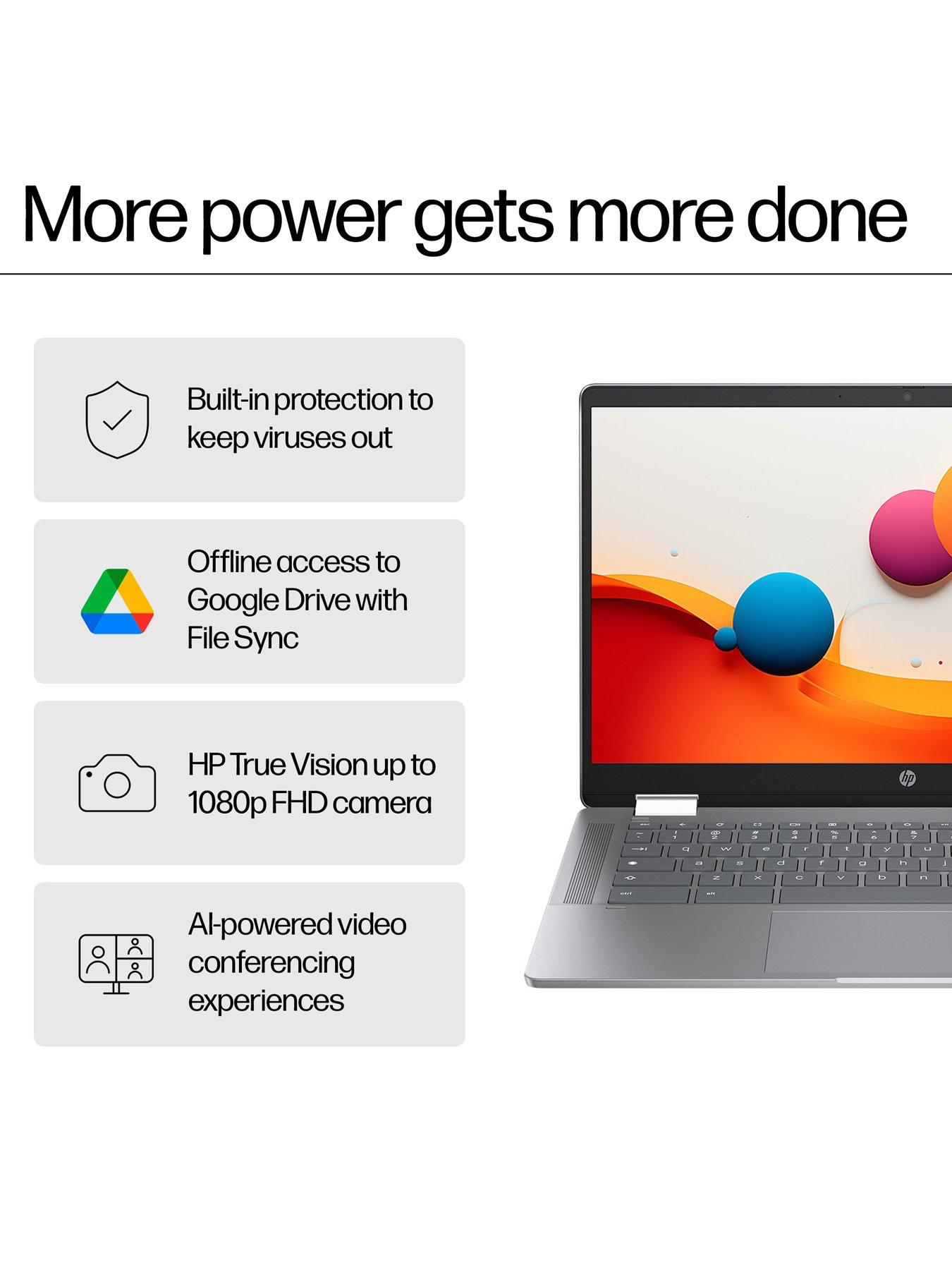  image of hp-chromebook-x360-14b-cd0001na-14-in-intelreg-n200-8gb-ram-128gb-silver