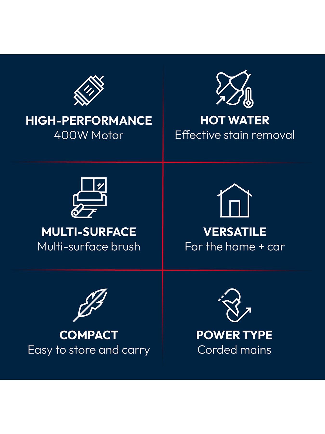 Image 7 of 7 of Hoover HS5 Hot Carpet Washer Spot Wash &amp; Dry Carpet Cleaner (HS530), Sofa Stain Remover, Window Cleaning, 1.5L Water Tank, 400W, Ideal for Pets