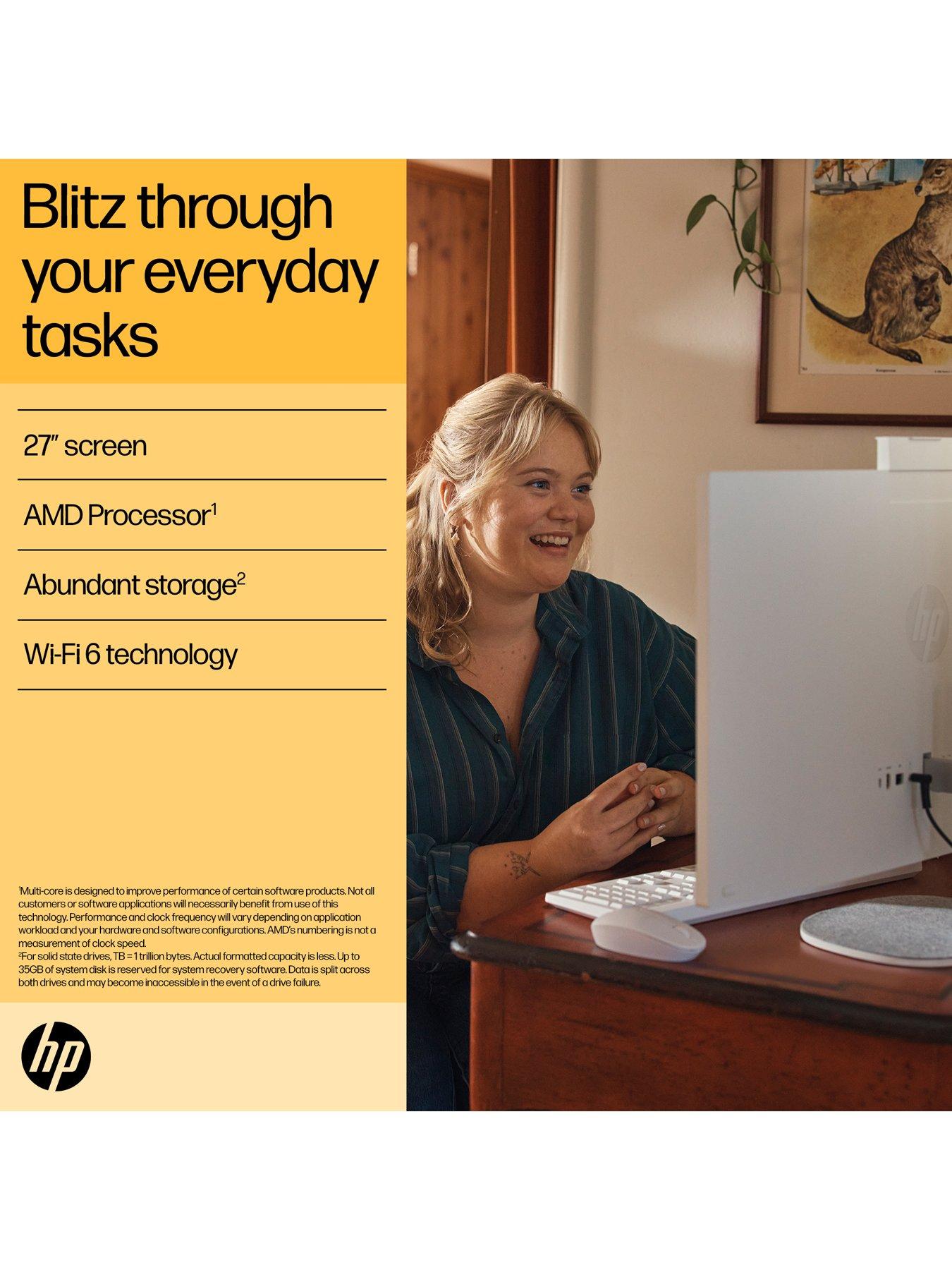 Image 3 of 7 of HP 27 inch All-in-One - AMD Ryzen 5 - 8GB RAM - 512GB - 27 in
