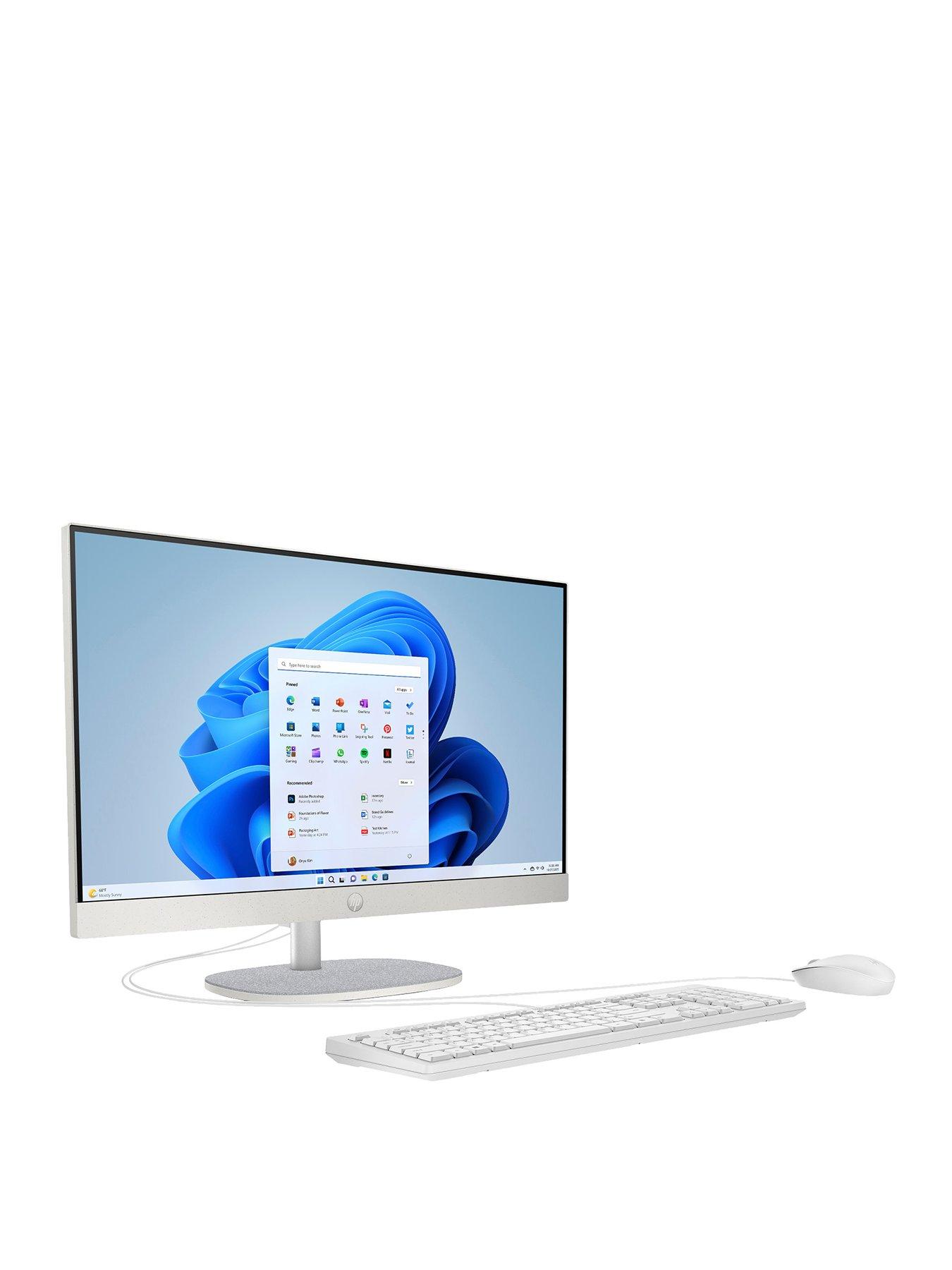 Image 1 of 7 of HP All-in-One PC 24-cr0002na - 24 inch - Full HD - AMD Ryzen 7 - 8GB RAM - 512GB