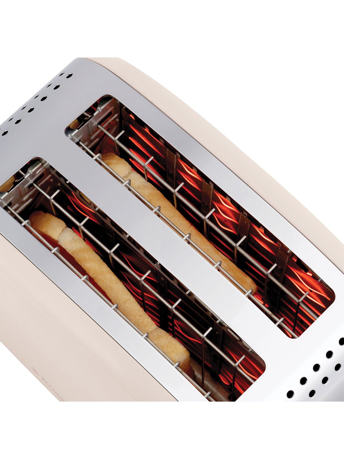 Image 4 of 7 of Russell Hobbs Classic Jasmine White 2 slice Toaster