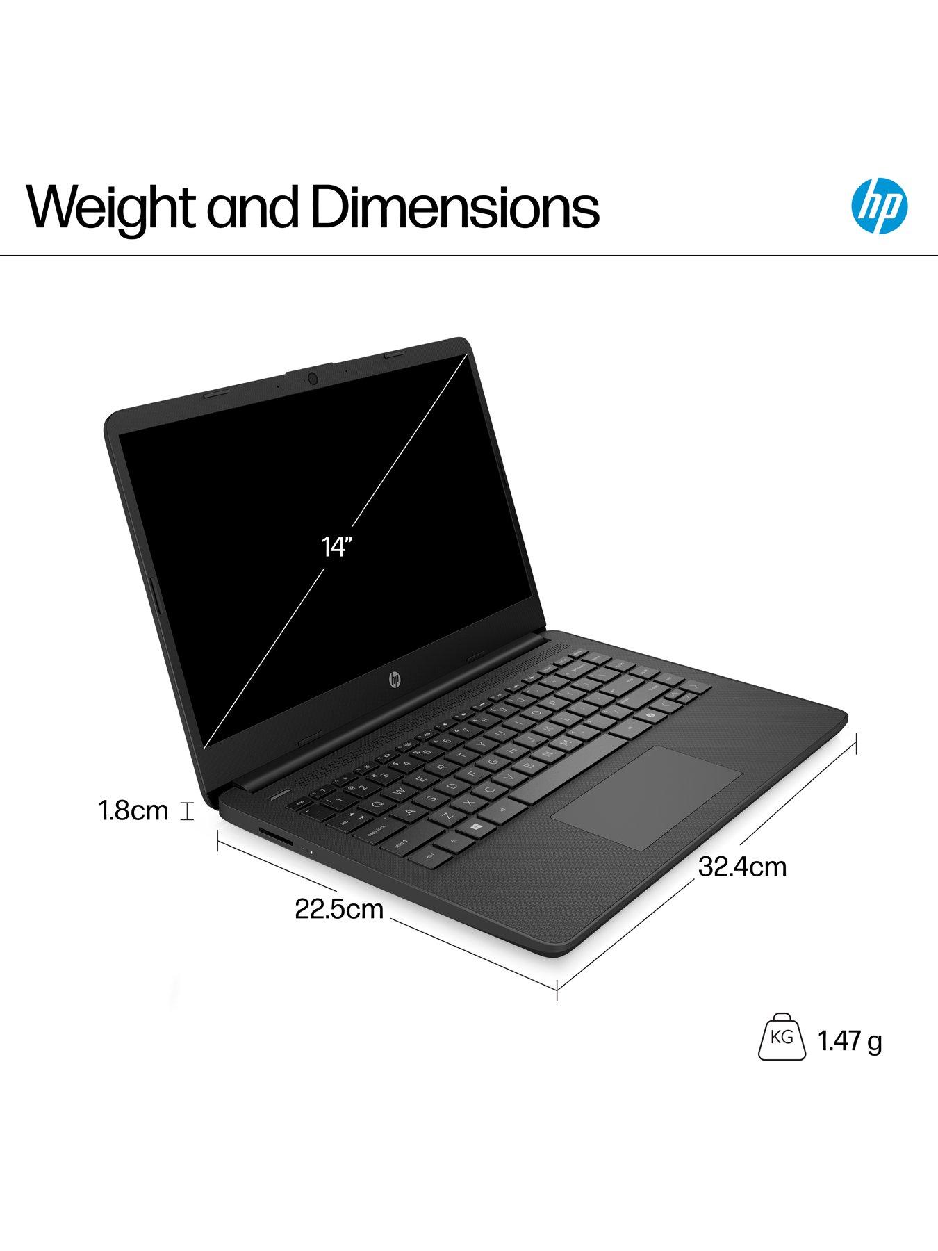 Image 5 of 8 of HP 14s-dq3001na Laptop - 14in HD,&nbsp;Intel&reg; N4500, 4GB RAM, 64GB eMMC&nbsp;- Black