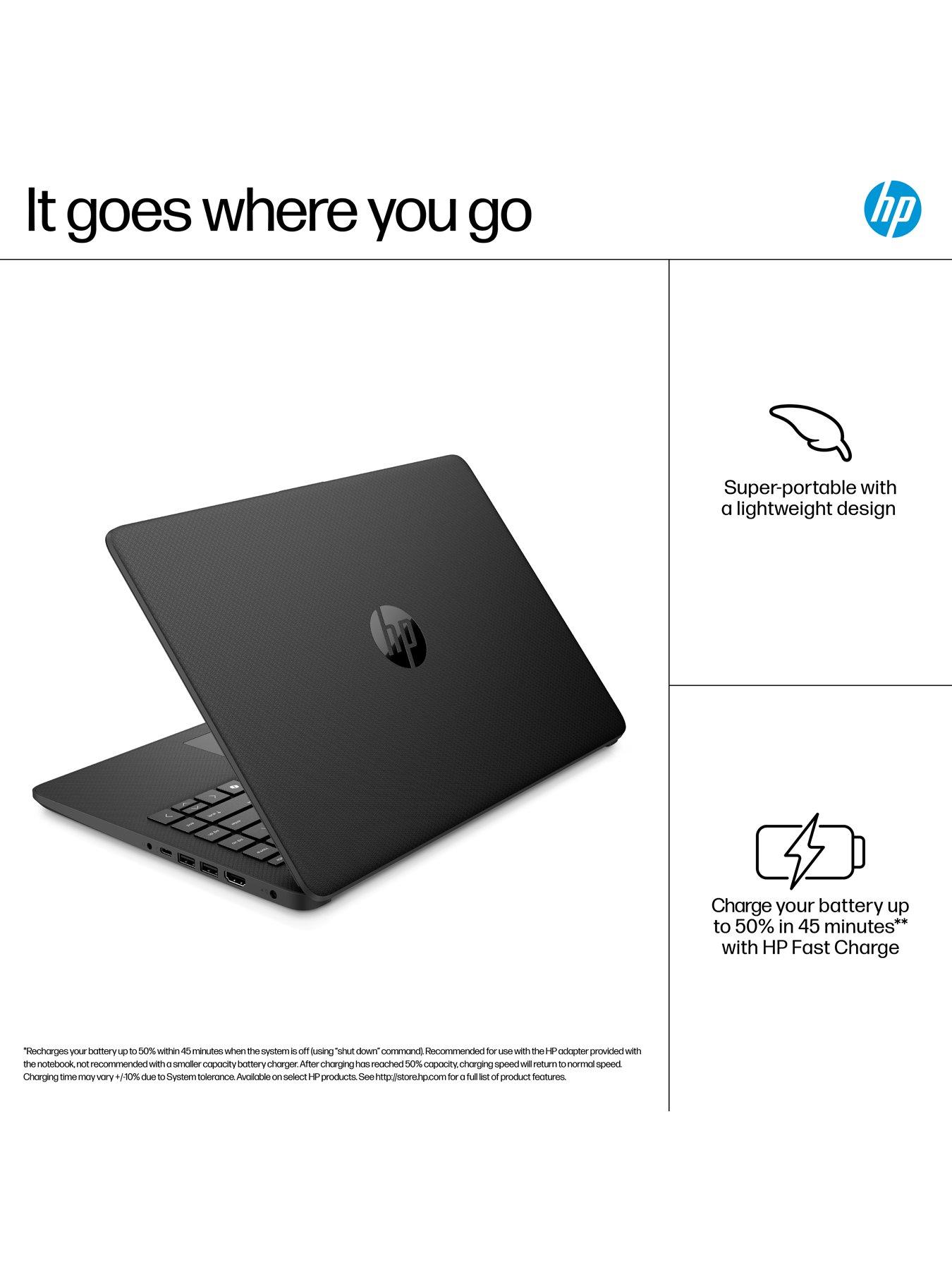  image of hp-14-dq6002na-laptop-14in-hd-intelreg-n150-4gb-ram-128gb-emmcnbsp--black