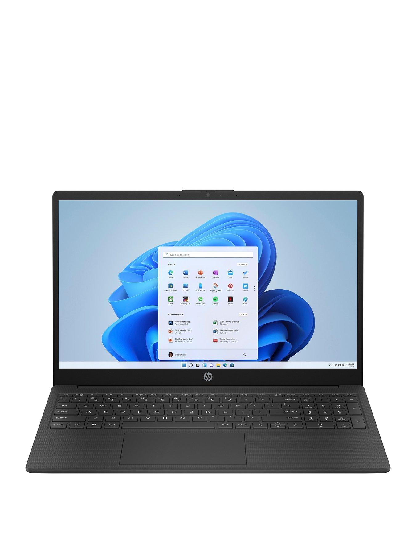 Image 1 of 4 of HP 15fc0045na Laptop  - 15.6 in  - AMD Ryzen 3 - 8GB RAM - 256GB  - Black