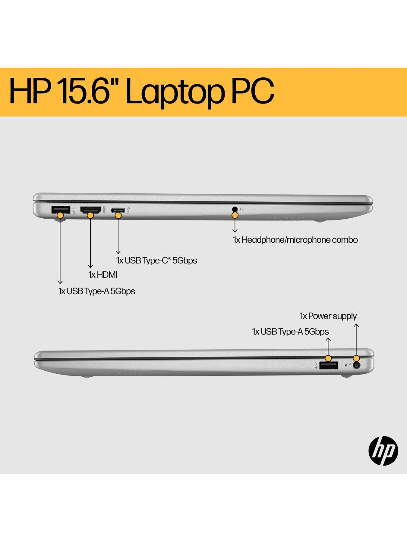 Image 6 of 7 of HP 15-fc0049na Laptop - 15.6 in - AMD Ryzen 5 - 16GB RAM - 512GB - Silver