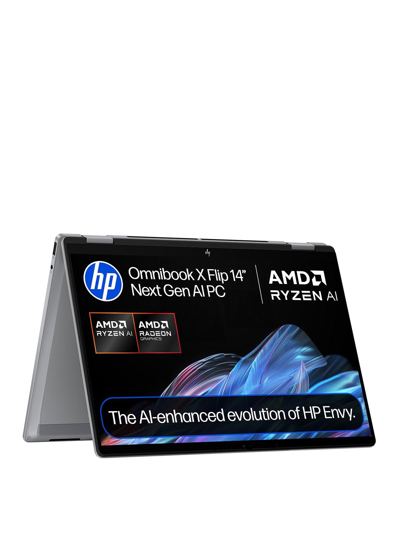 HP OmniBook X Flip 14-fk0004na - Copilot+ PC - AMD Ryzen AI 5  - AMD Radeon 840M- 16GB RAM - 512GB - 14in - 2K IPS Touchscreen - Silver