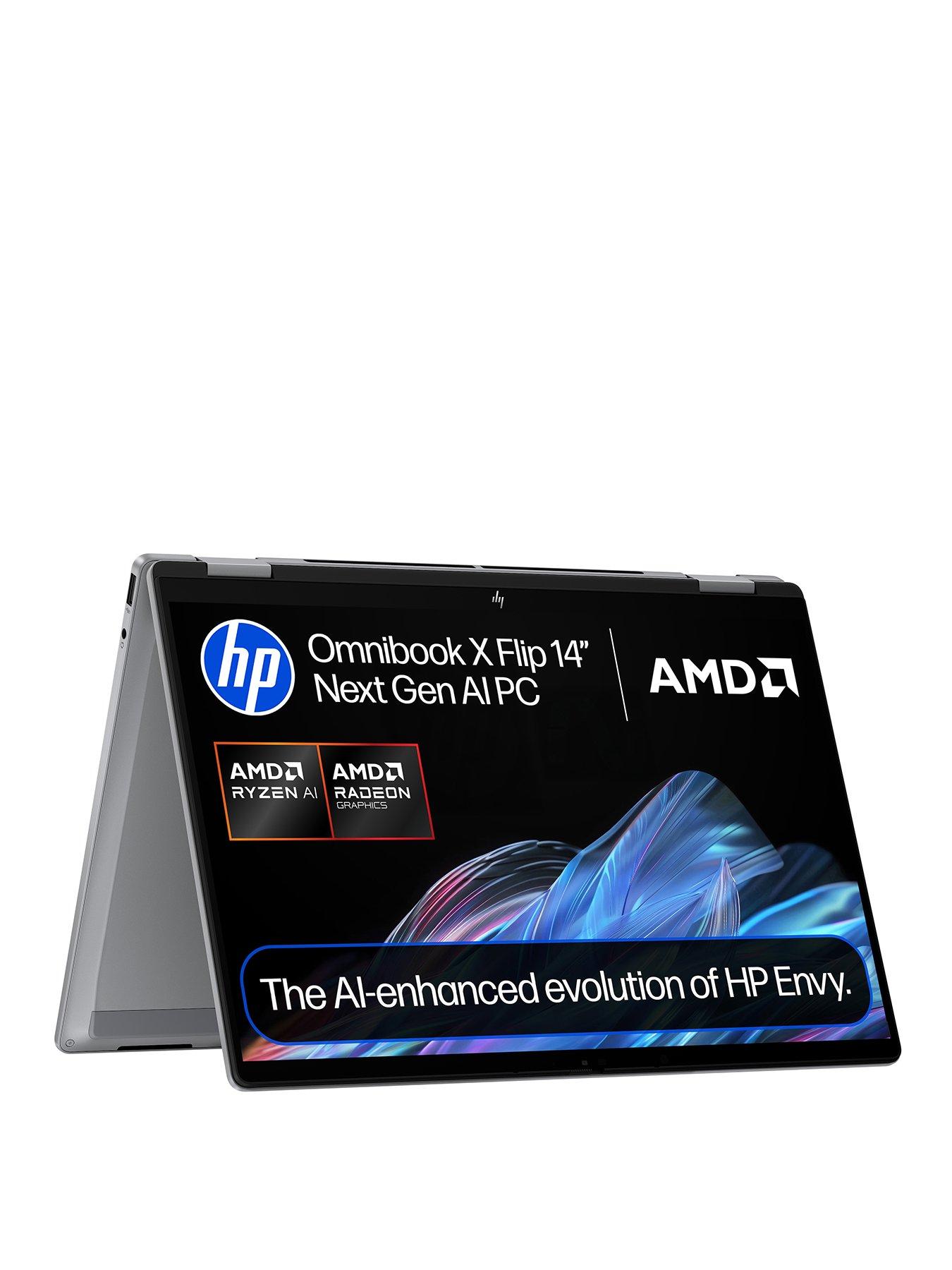 undefined OmniBook X Flip CoPilot+PC  - AMD Ryzen AI 5 - 16GB RAM - 512GB  - 14 in  - Silver