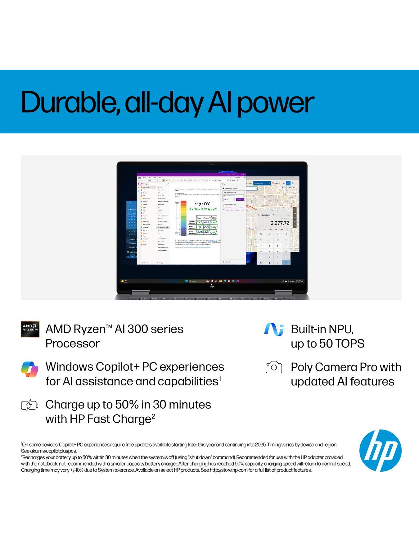 image of hp-omnibook-x-flip-14-fk0002na-copilot-pc-amd-ryzen-ai-7-nbsp--amd-radeon-860m-16gb-ram-1tb-14in-3k-oled-touchscreen-silver