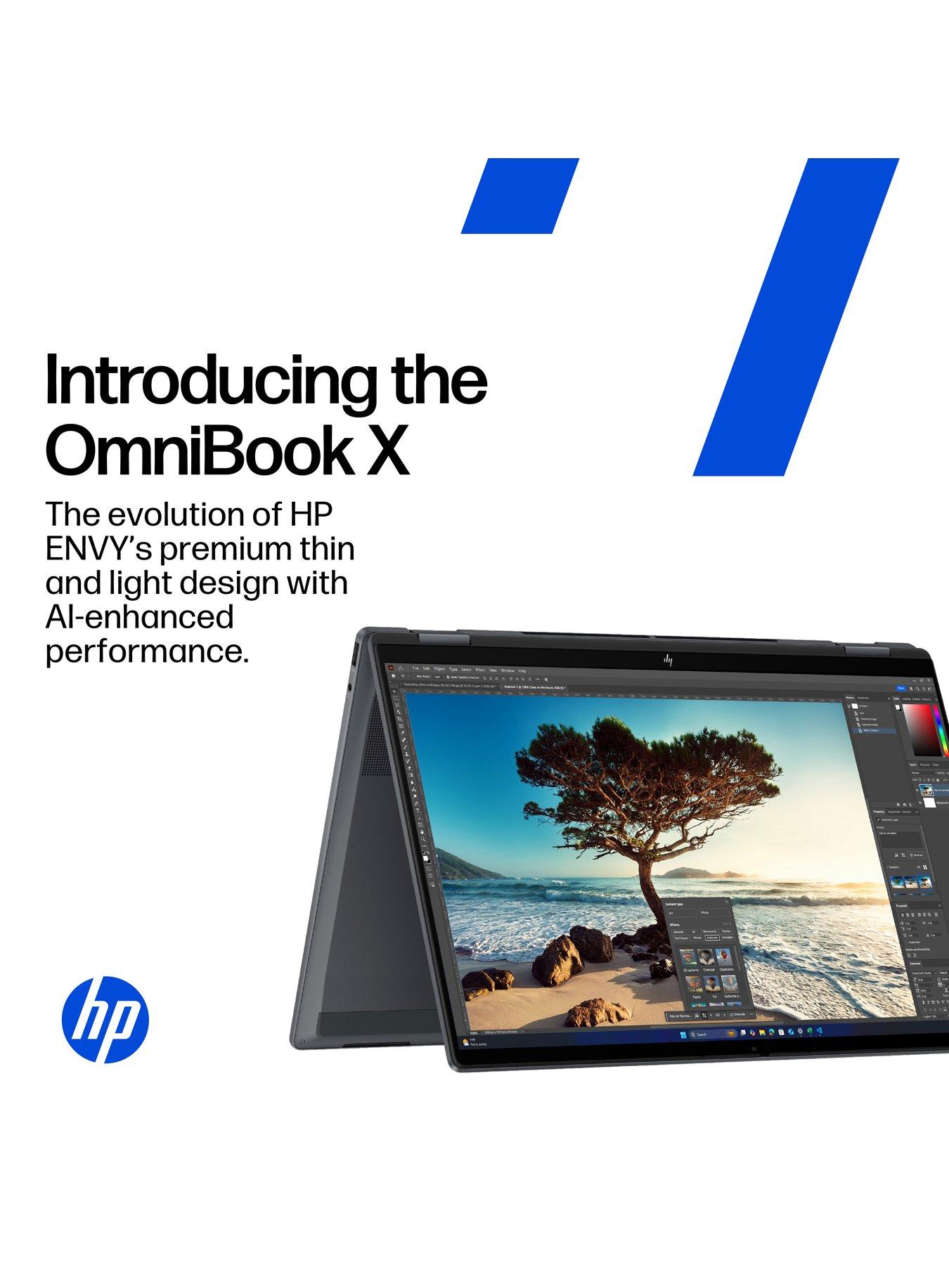  image of hp-omnibook-x-flip-16-ar0002na-copilot-pc-amd-ryzen-ai-7-16gb-ram-1tb-16in-3k-oled-touchscreen-silver
