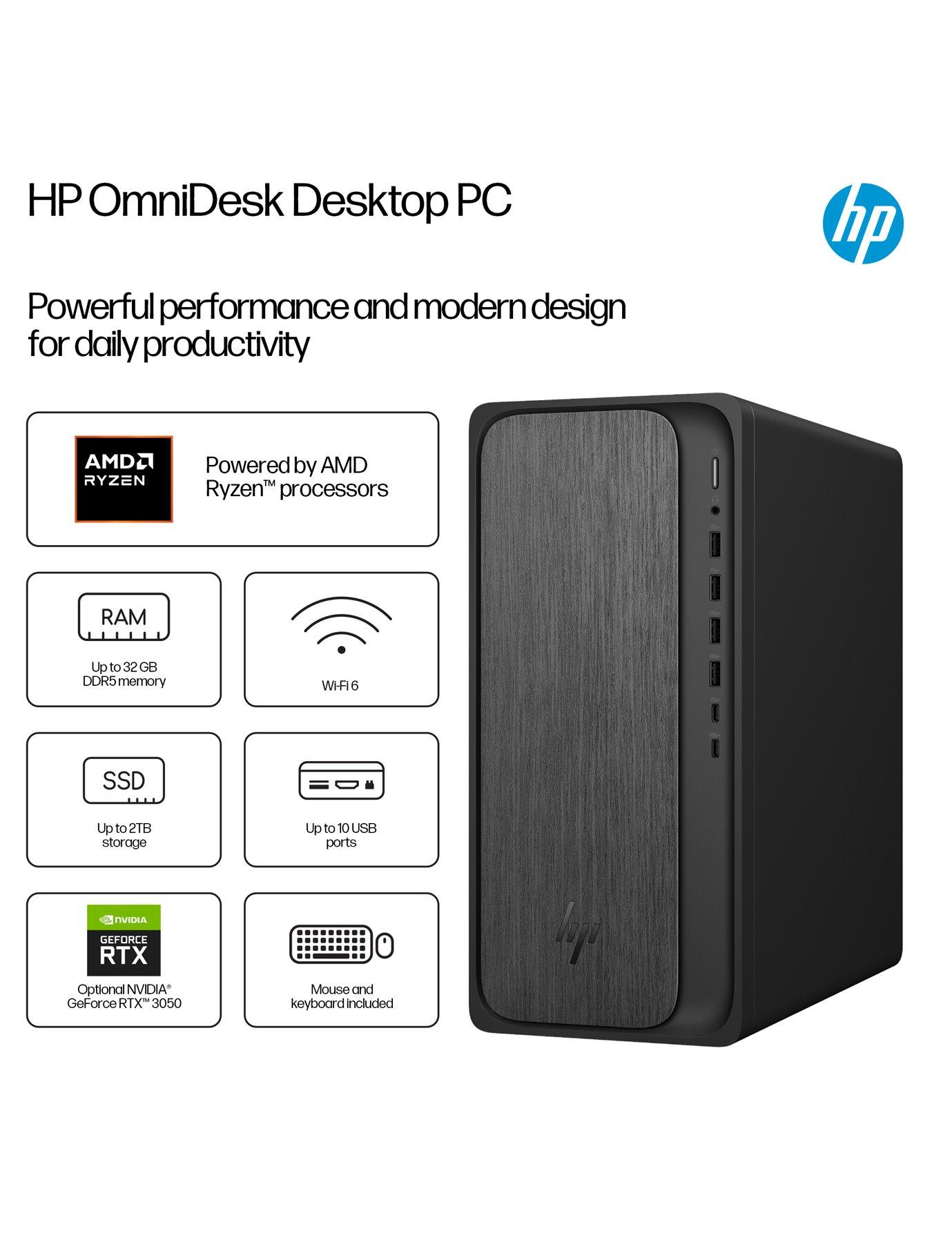  image of hp-omnidesk-desktop-pcnbsp--amd-ryzen-7-8gb-ram-1tb-ssd
