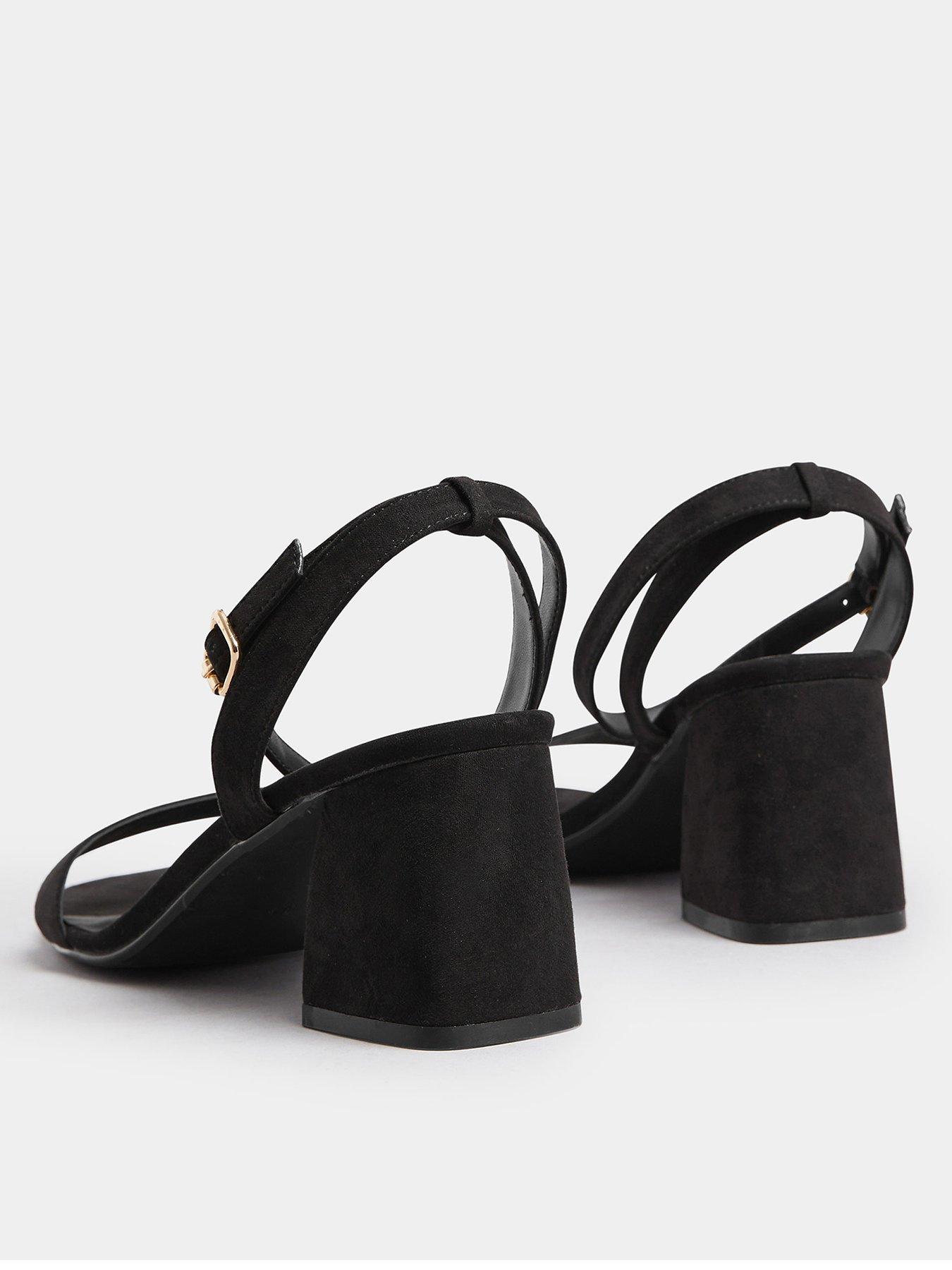 Image 3 of 4 of Yours Extra Wide Fit Two Part Block Heel Sandal - Black