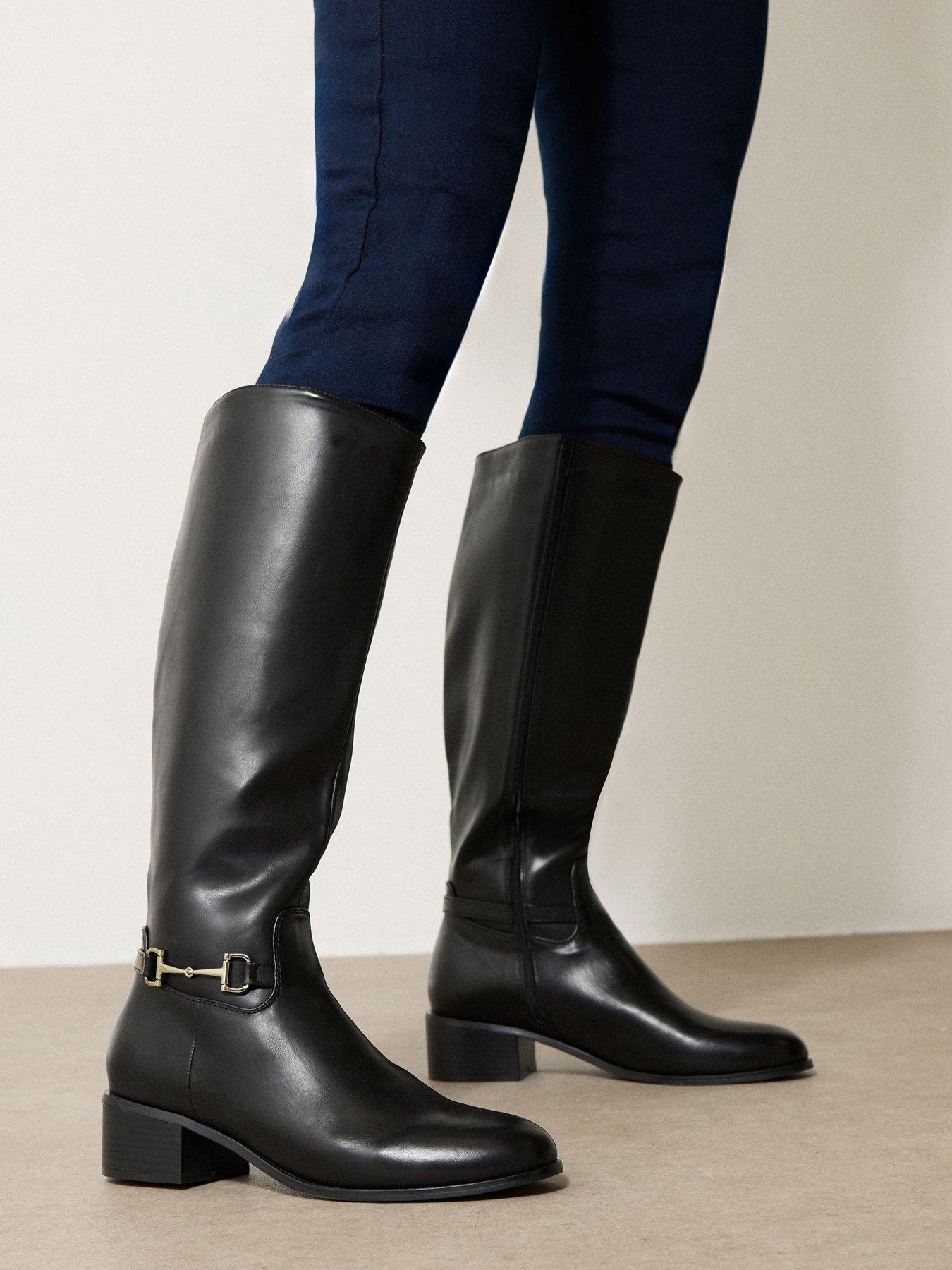 Image 4 of 4 of Long Tall Sally Metal Trim Riding Boot - Black