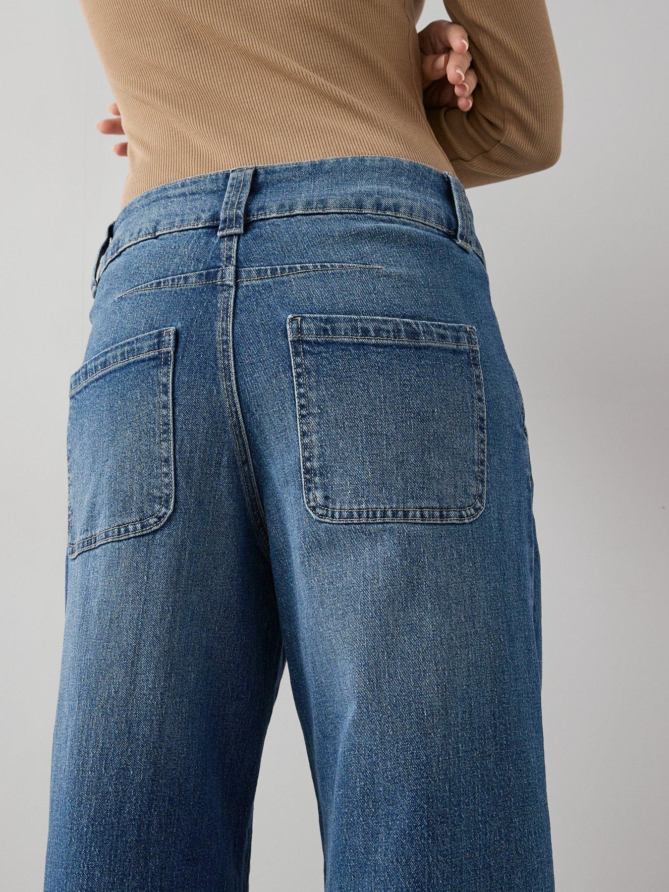  image of the-very-collection-double-button-ticket-pocket-jeans-mid-wash