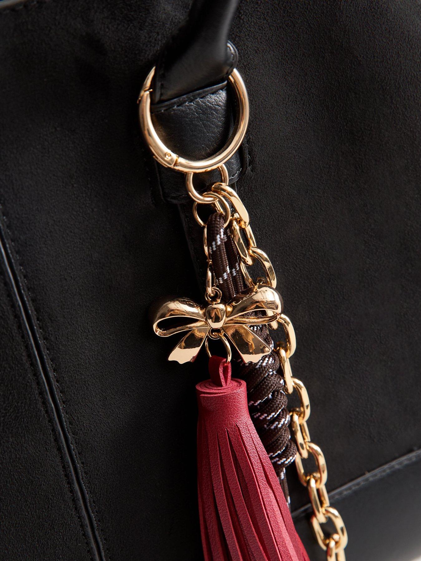 Image 2 of 4 of New Look Faux Suede Kettle Bag - Black