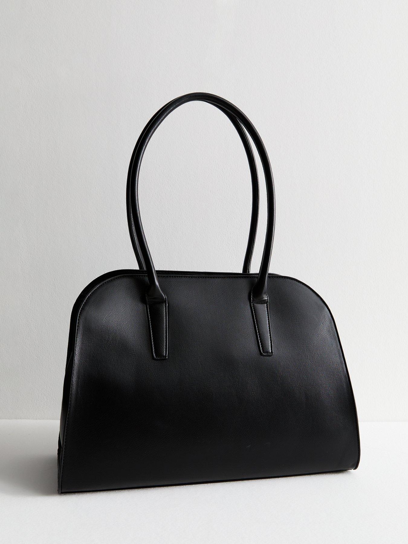 Image 3 of 4 of New Look Faux Suede Kettle Bag - Black
