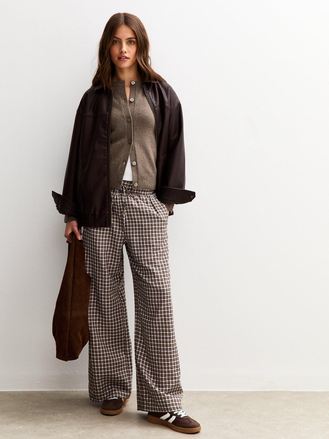  image of new-look-crew-neck-knitted-cardigan-beige