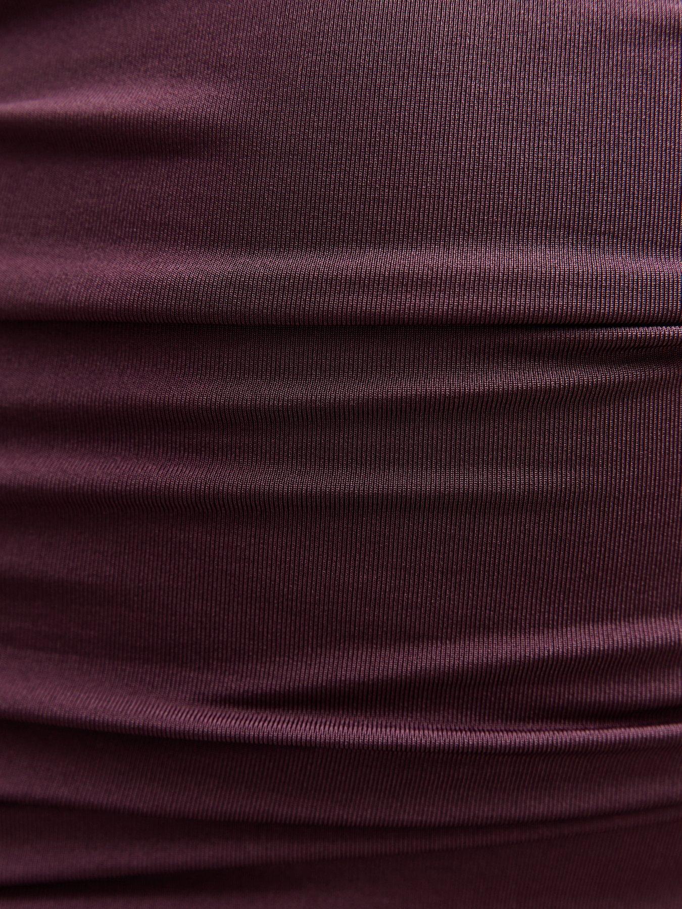  image of new-look-one-shoulder-slinky-jersey-midi-dress-burgundy