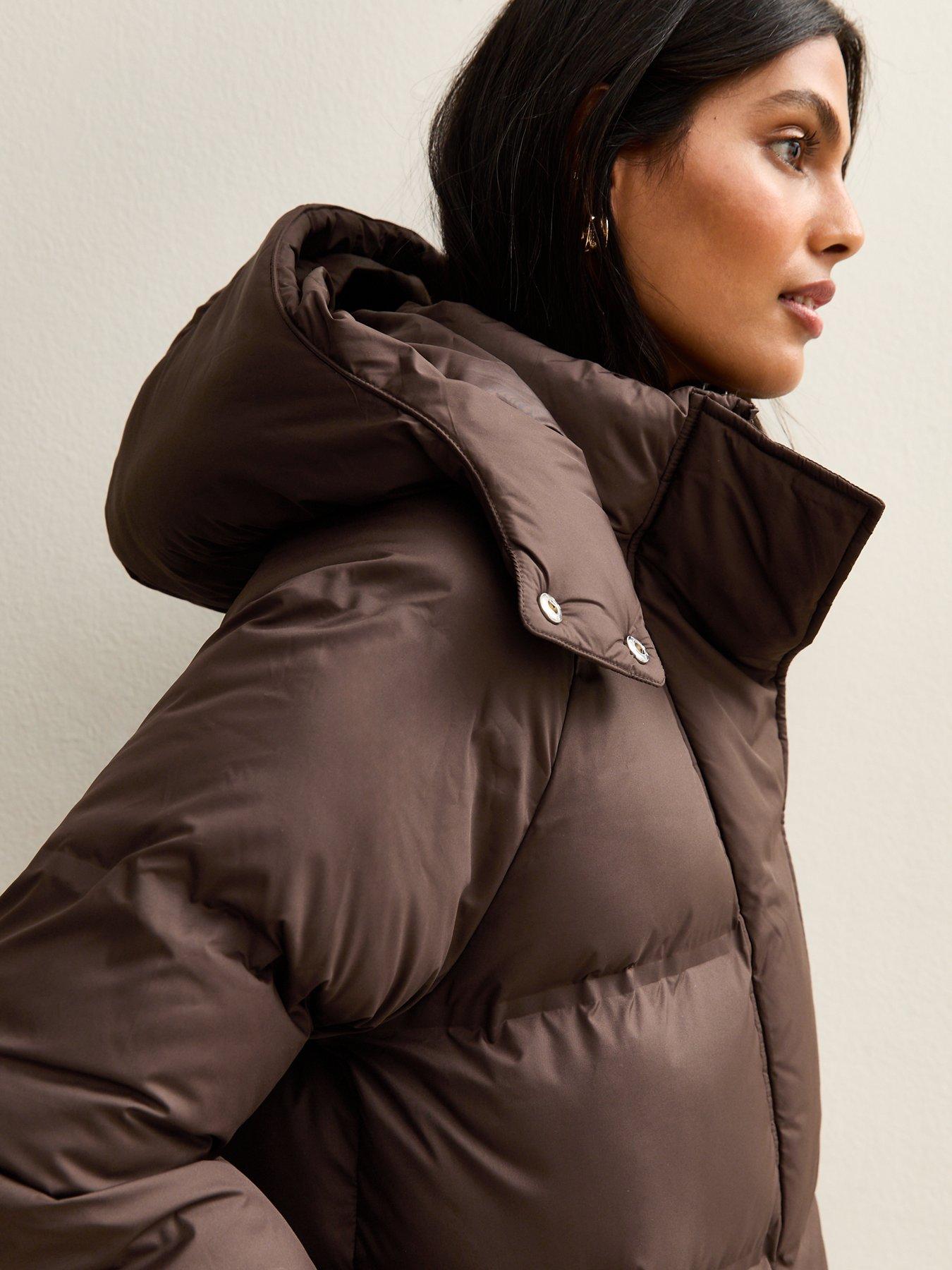  image of new-look-longline-padded-puffer-coat-brown