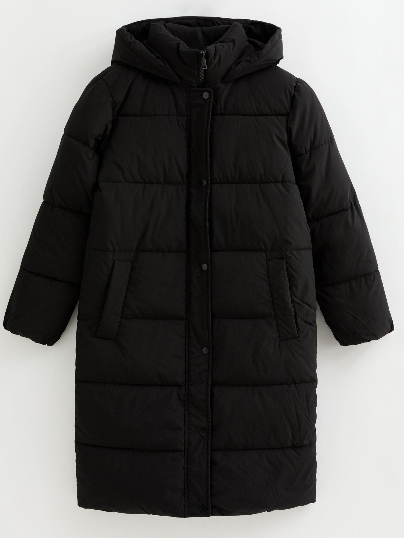  image of new-look-tiered-longline-padded-jacket-black