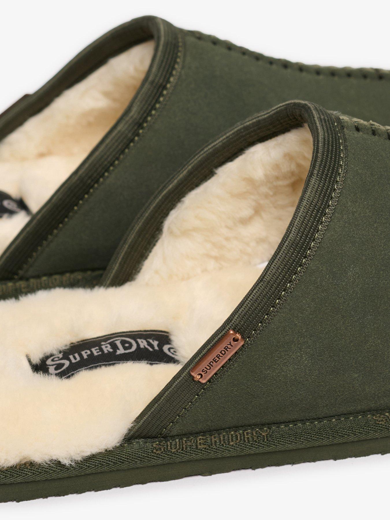 Image 7 of 7 of Superdry Faux Suede Mule Slipper - Green